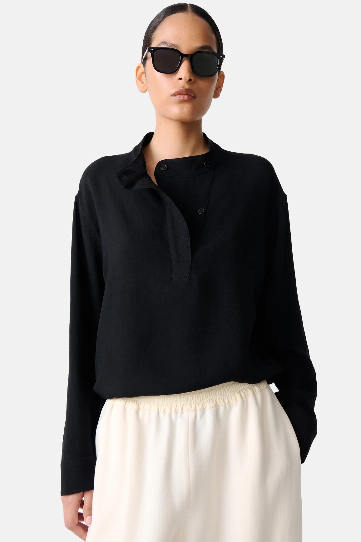 Black Dimas Collar Shirt
