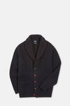 Navy Lambswool Shawl Collar Cardigan