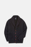 Navy Lambswool Shawl Collar Cardigan
