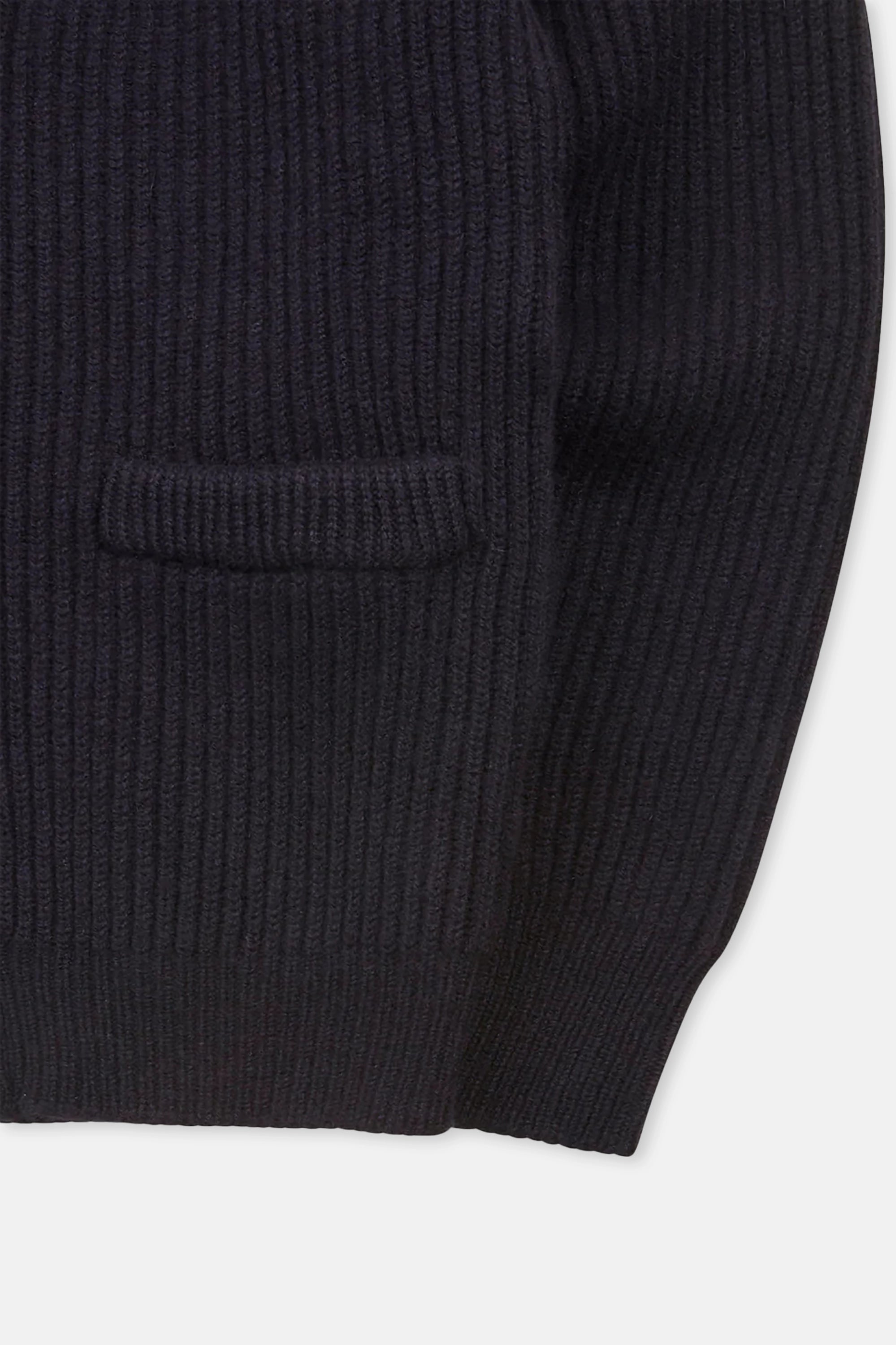 Navy Lambswool Shawl Collar Cardigan