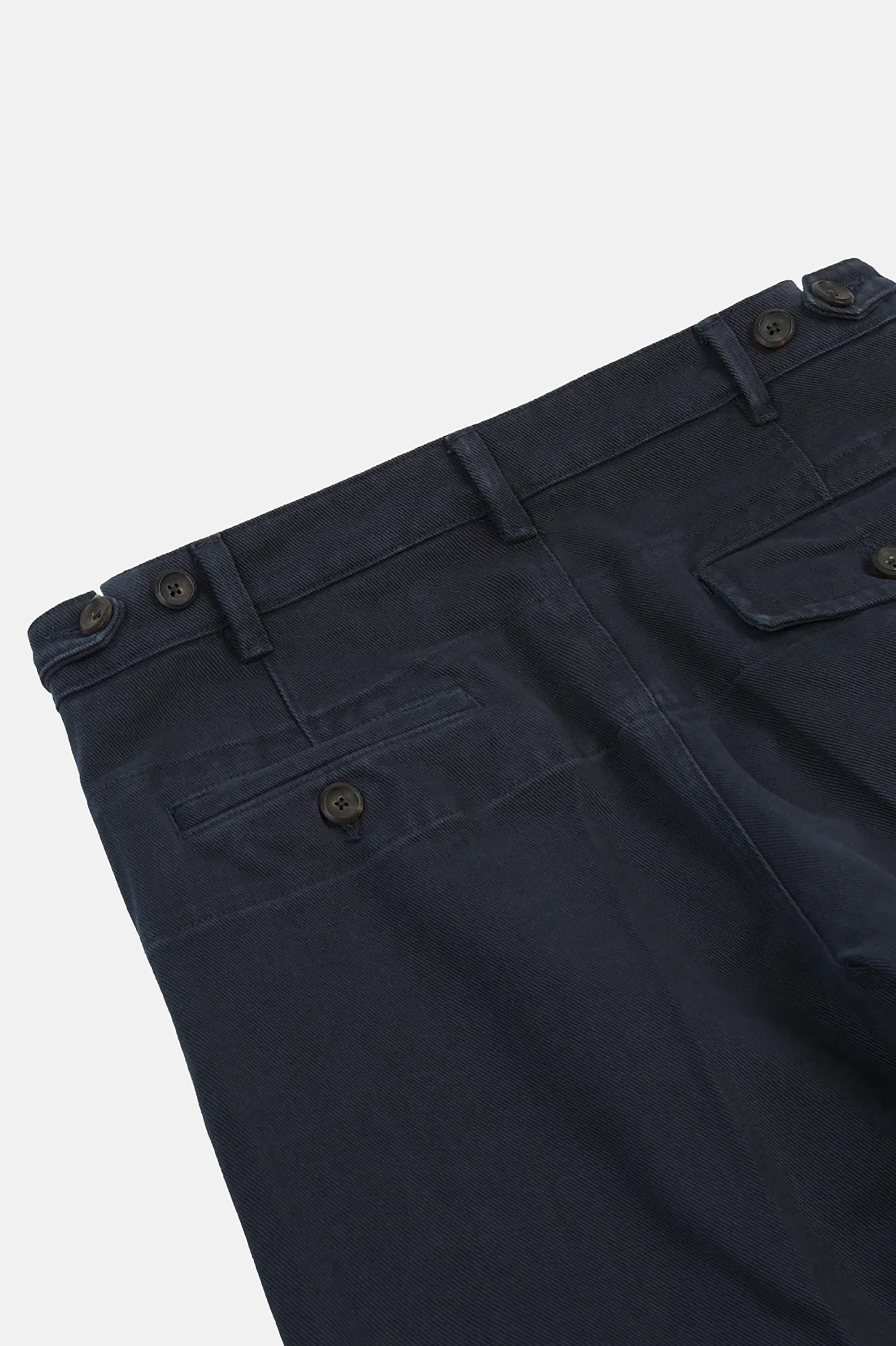 Dark Navy Heavy Cotton Twill Games Trousers