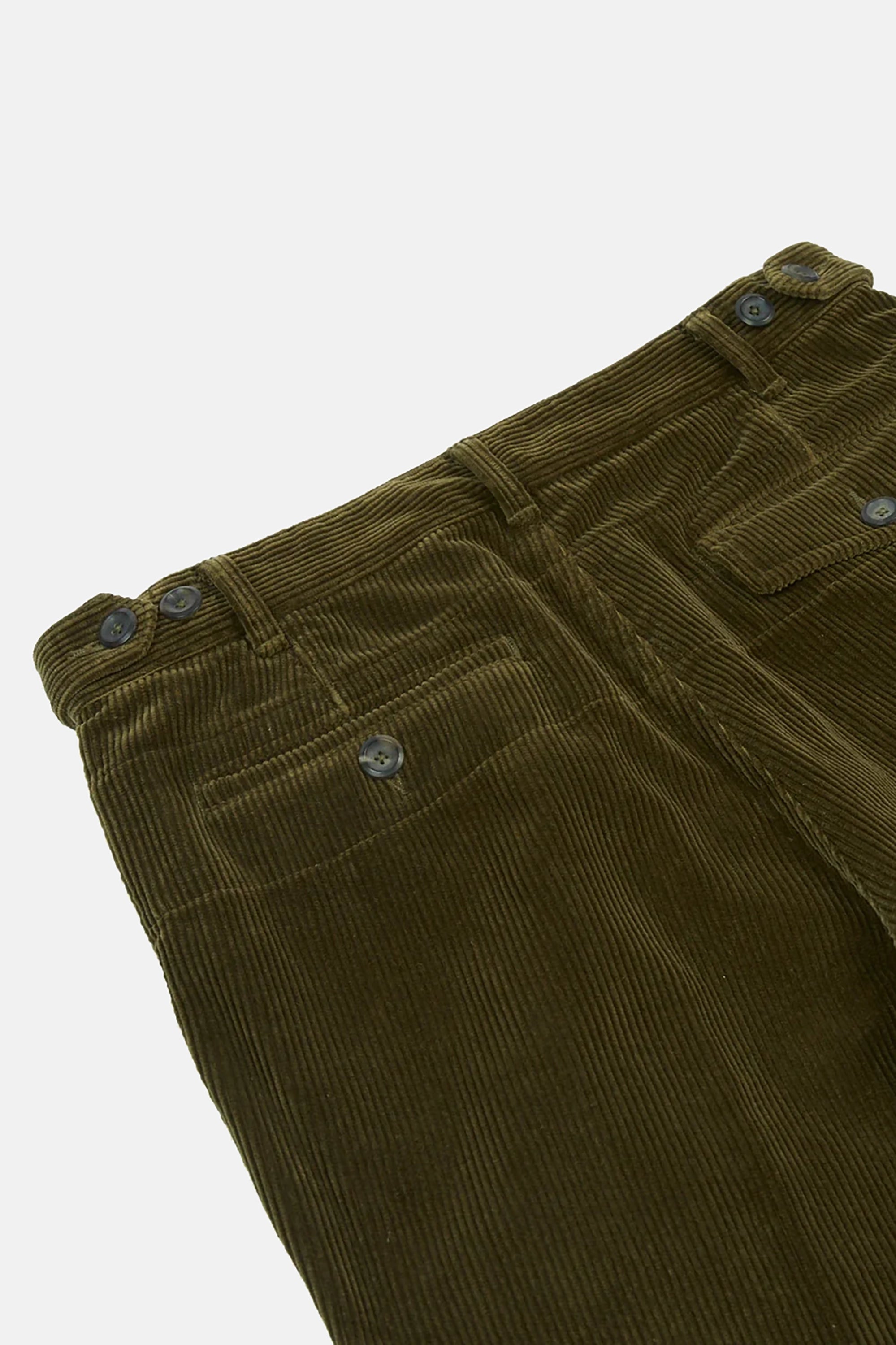 Olive Cotton Corduroy Games Trousers