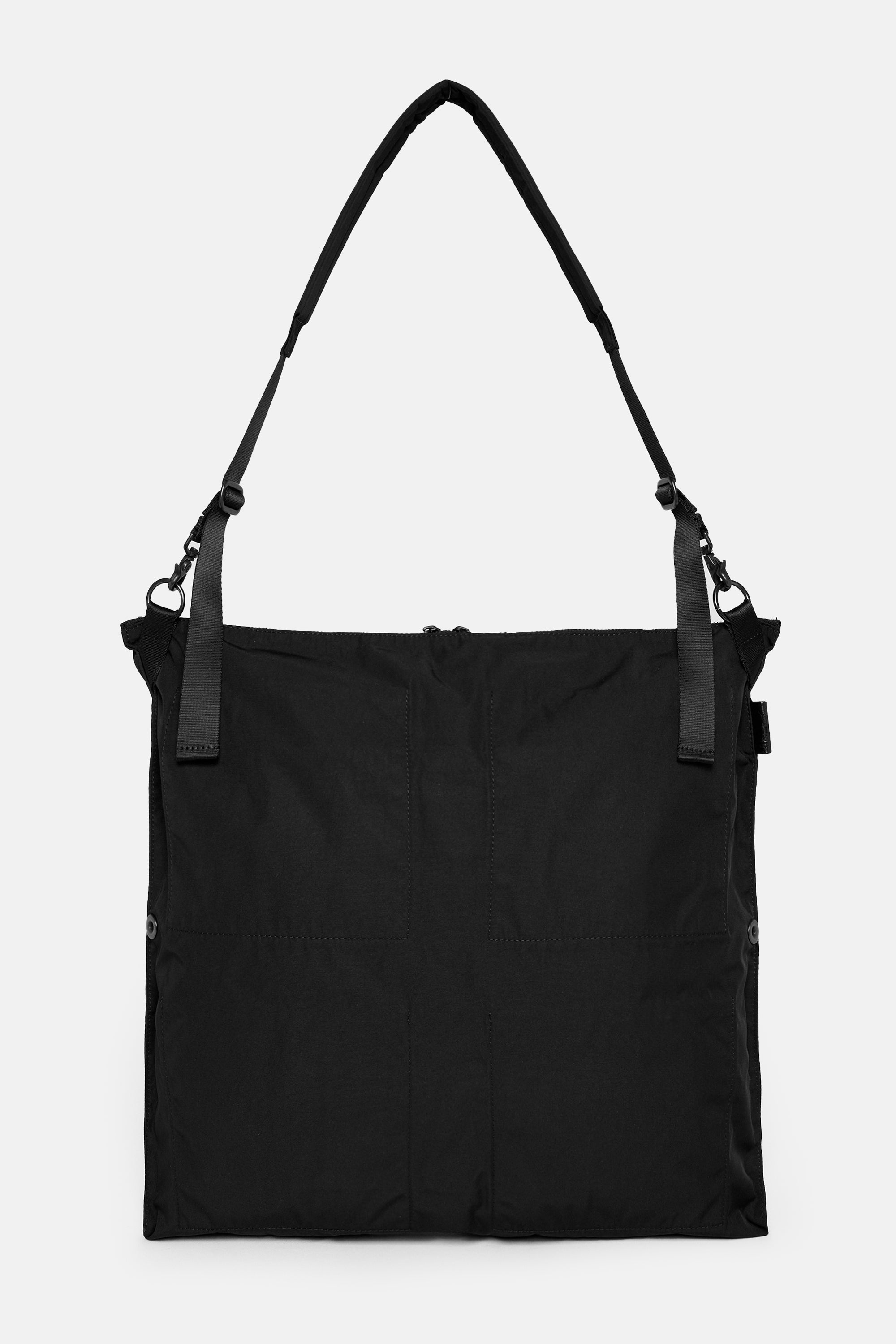 Black Gabardine Flat Shoulder L