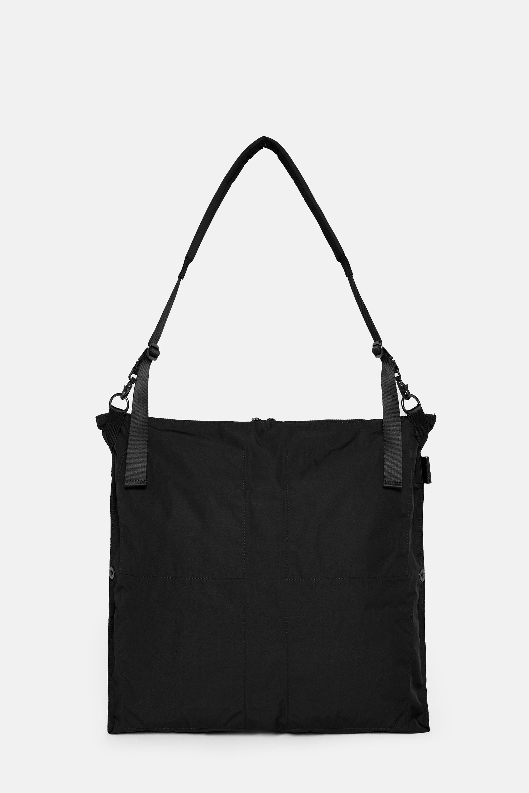 Black Gabardine Flat Shoulder M