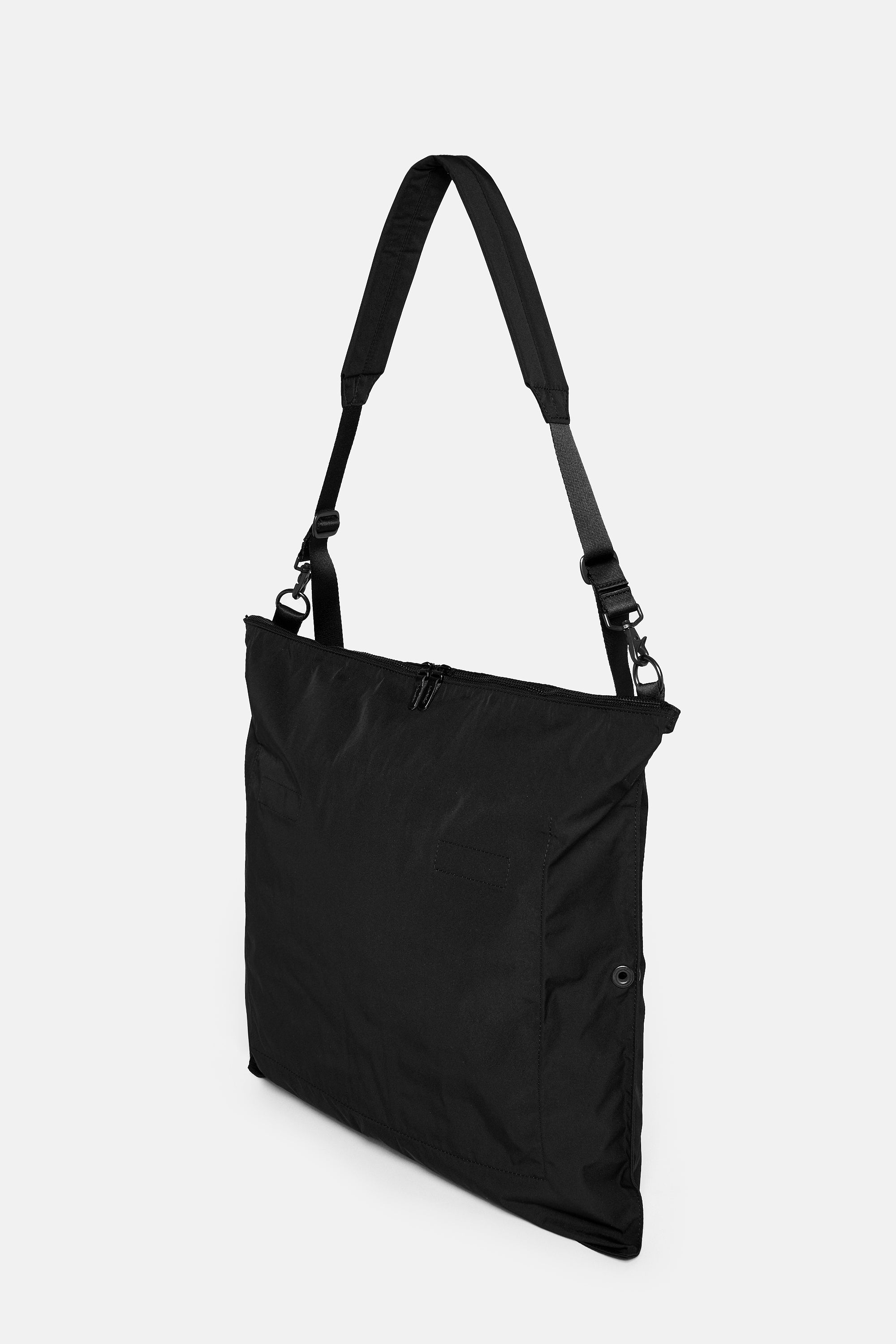 Black Gabardine Flat Shoulder L