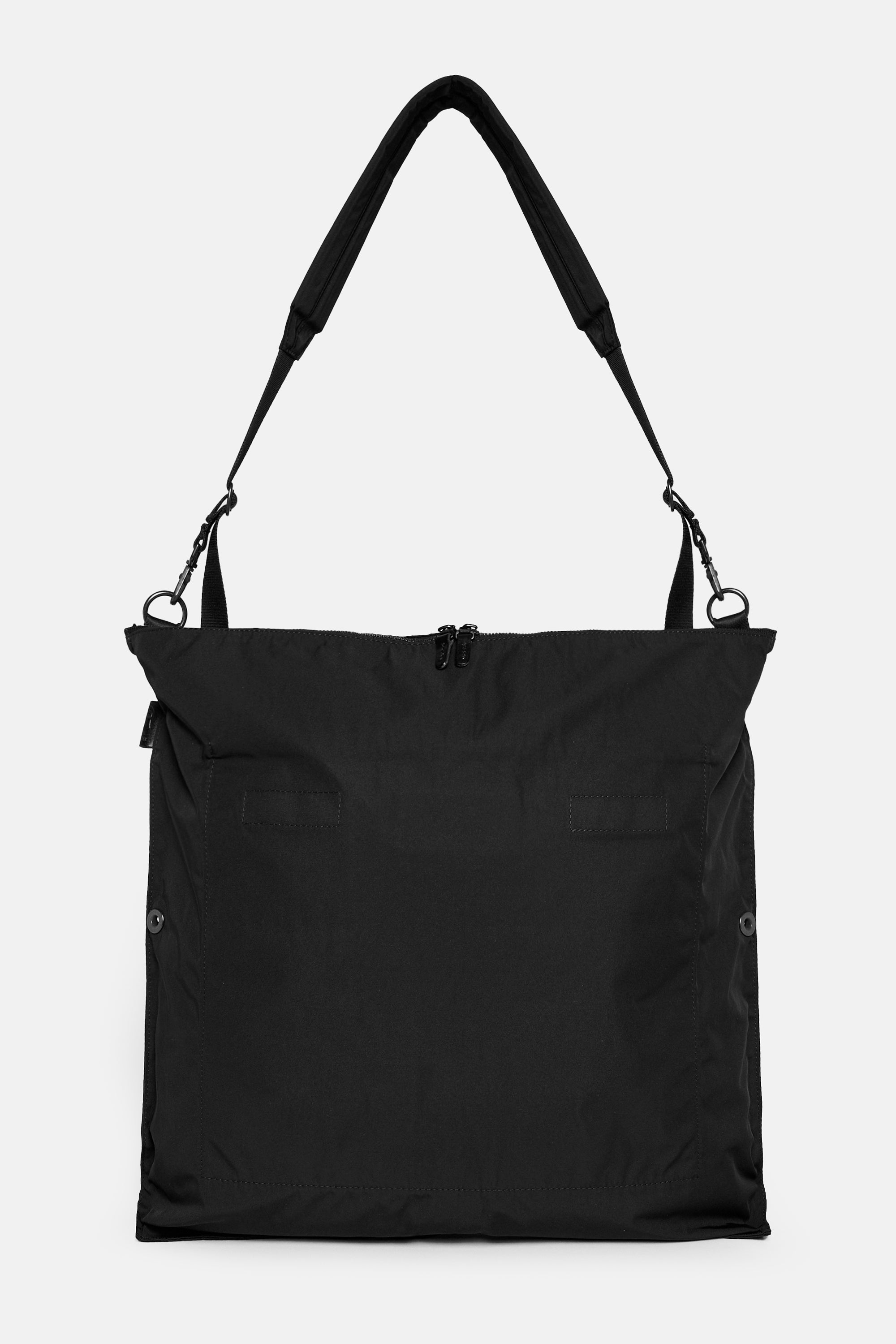 Black Gabardine Flat Shoulder L