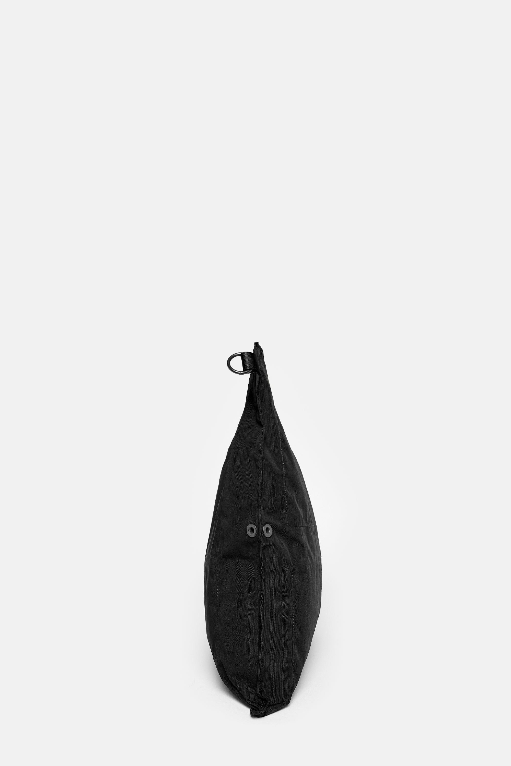 Black Gabardine Flat Shoulder L
