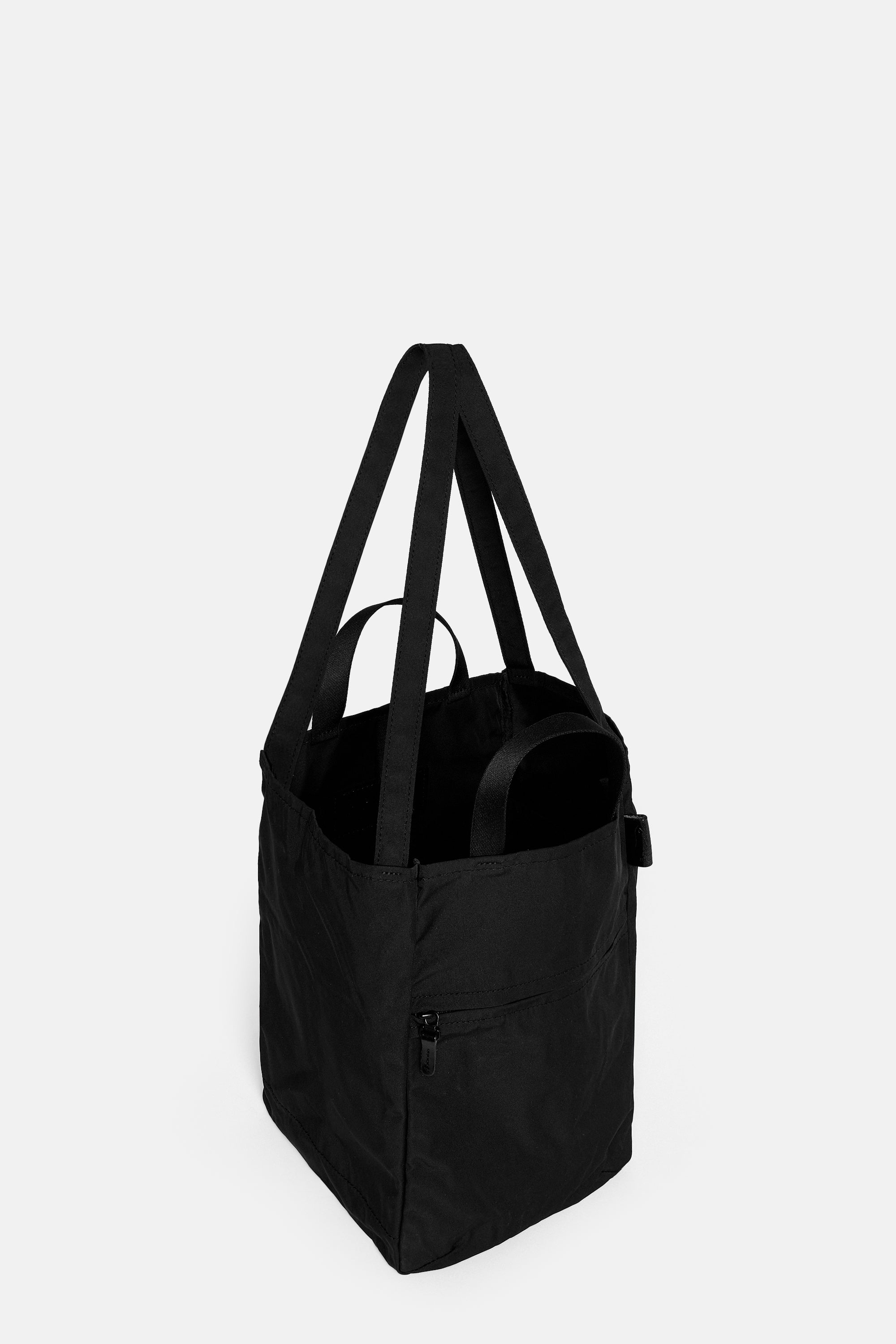 Black Gabardine Zippy Tote M