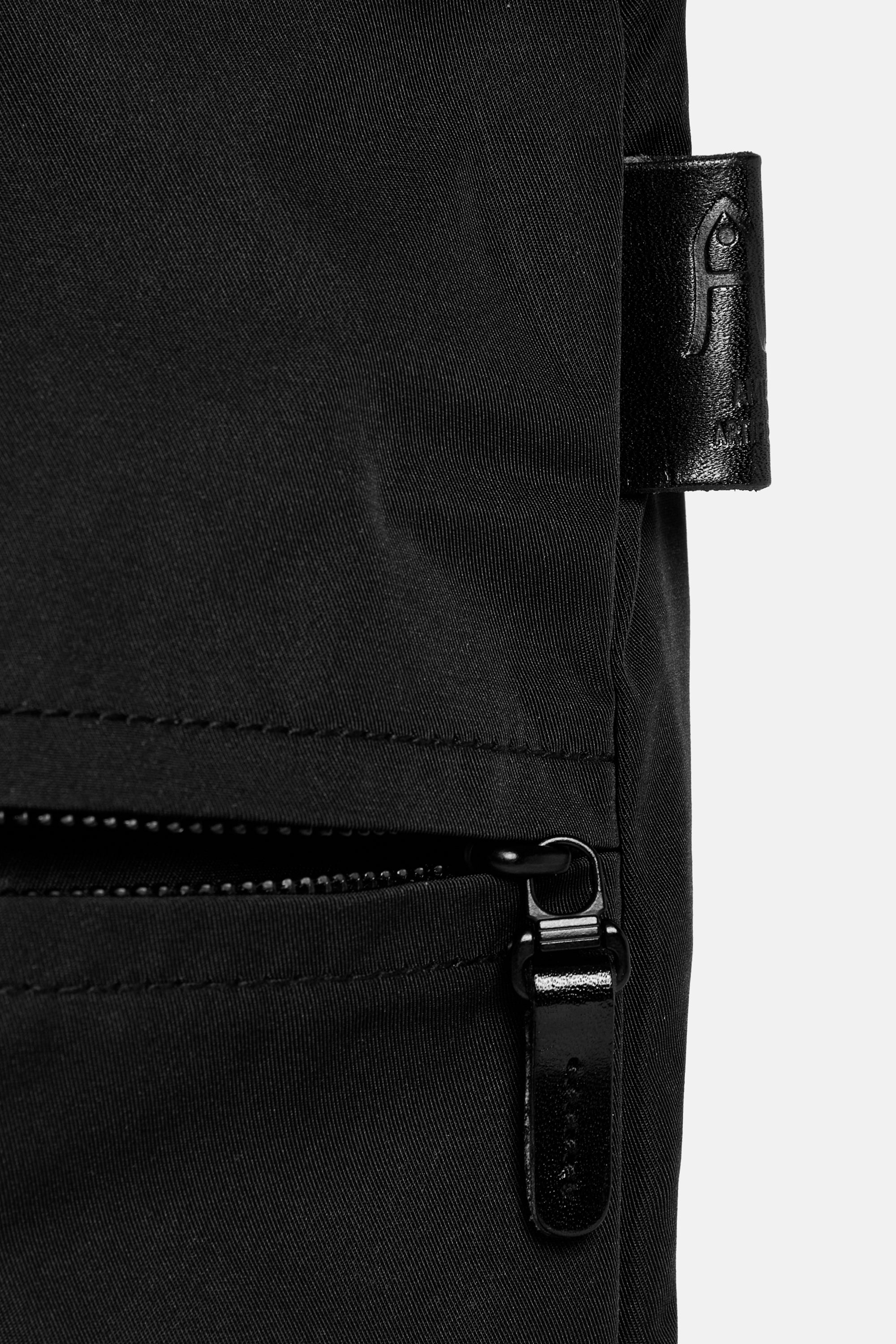 Black Gabardine Zippy Tote M