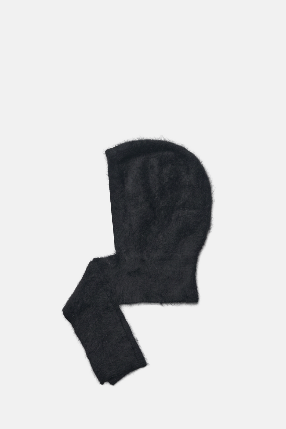 Black Cashmere Shaggy Balaclava