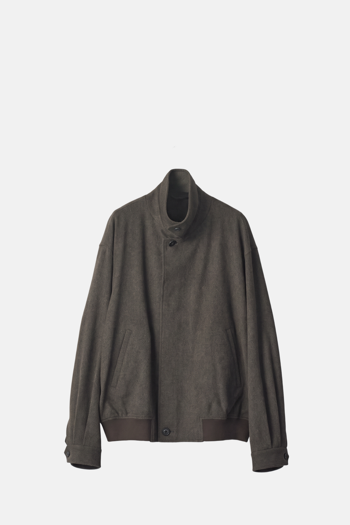 Wool Doeskin Button Fly Short Jacket
