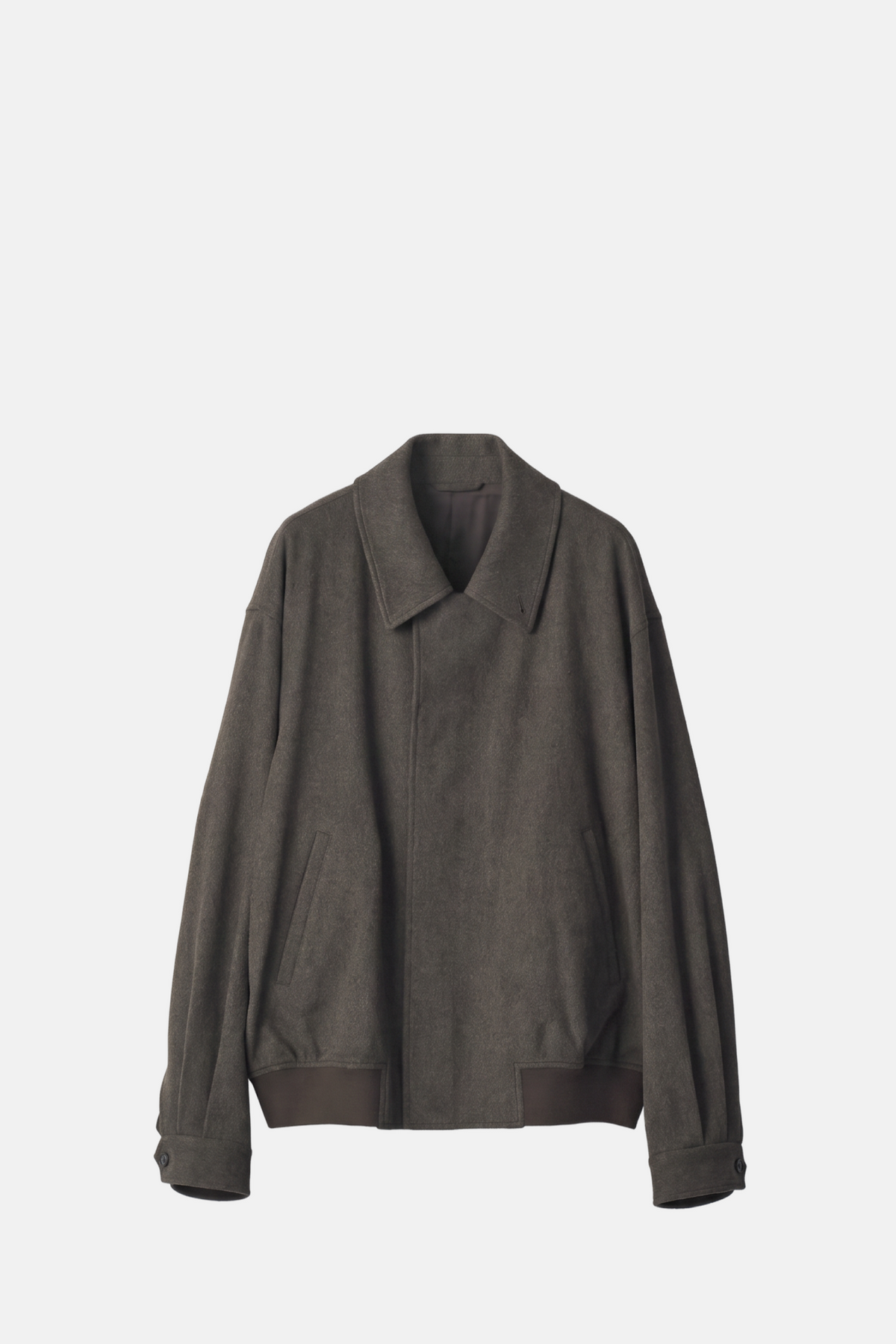Wool Doeskin Button Fly Short Jacket