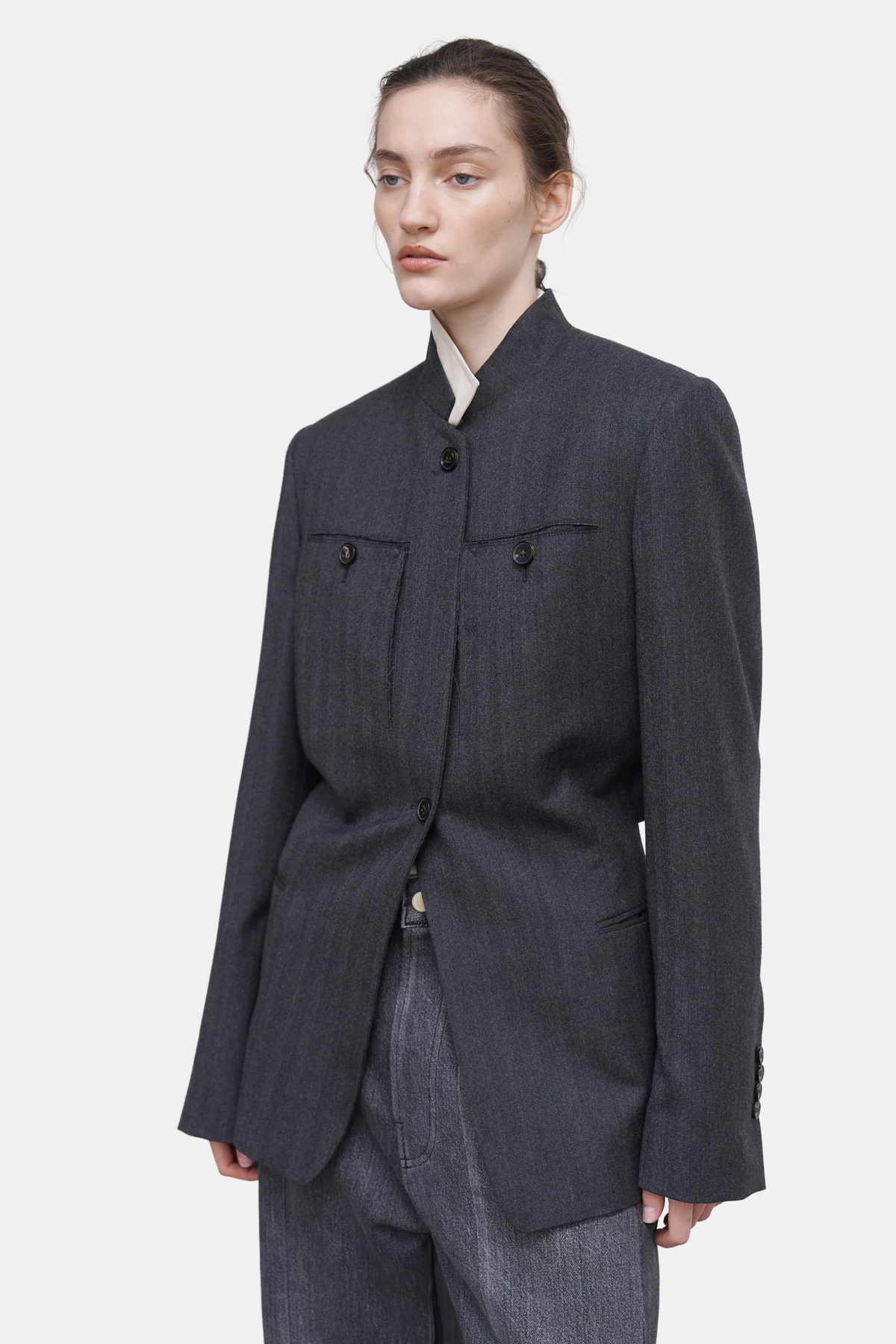 Litkovska Tailored Cargo Jacket, detail view