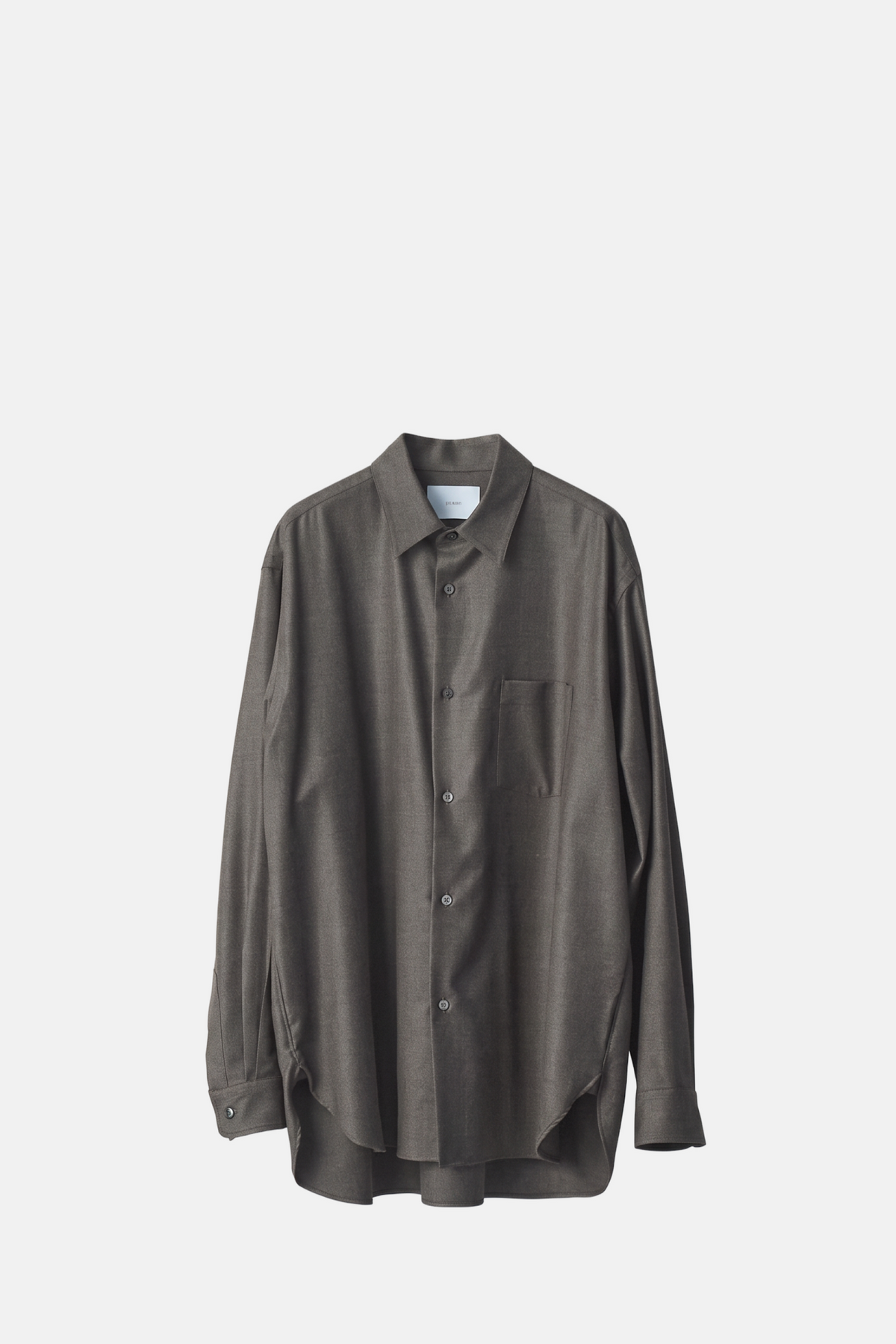 Extra Fine Wool Oversized Regular Collar Shirt