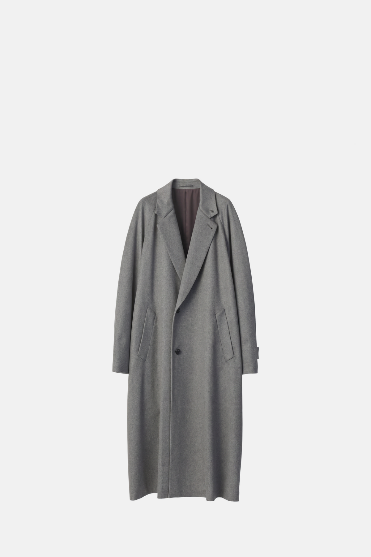 Pure Cashmere Raglan Sleeve Notch Lapel Coat