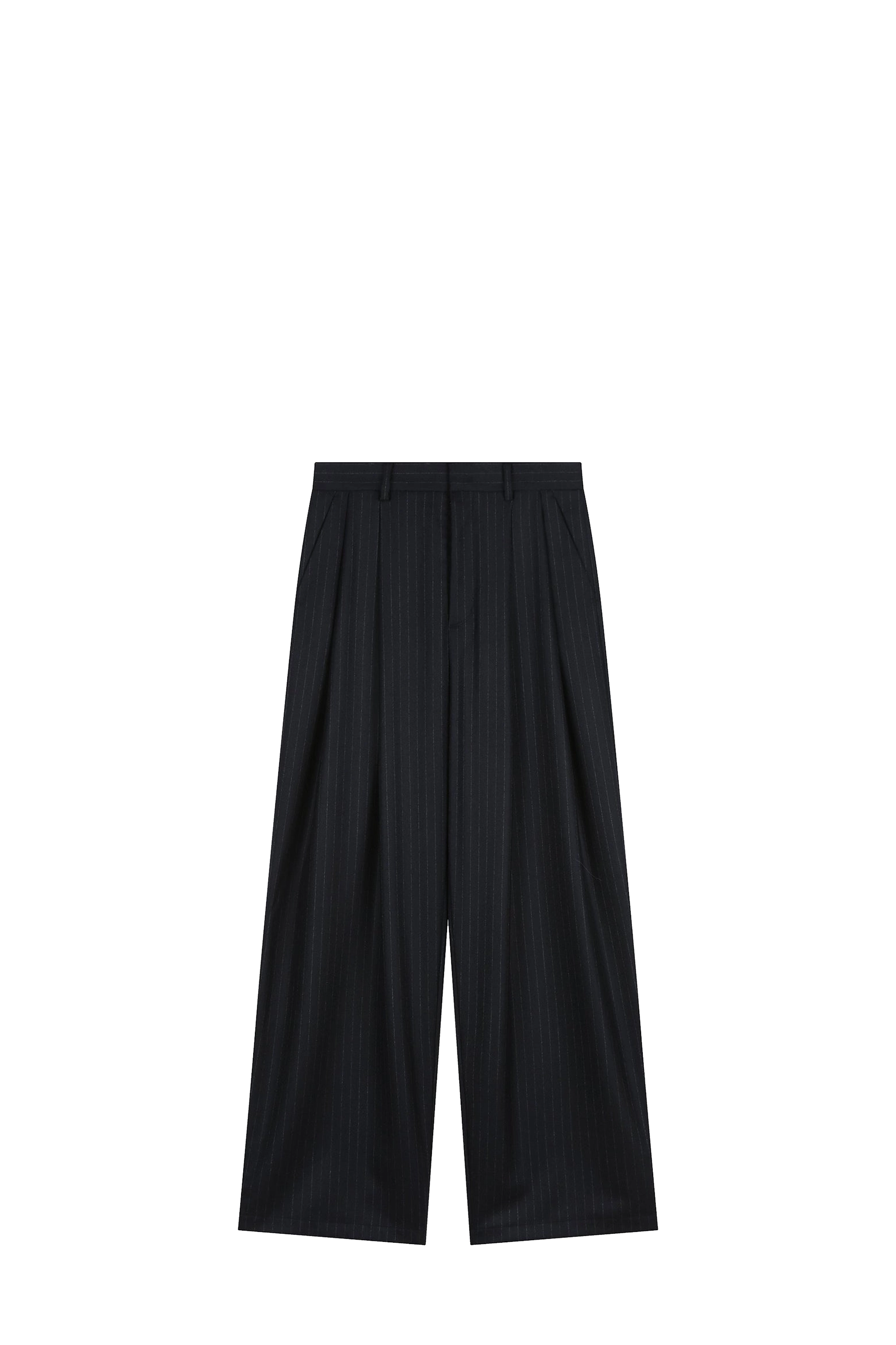 Pinstripe Two Tuck Wide Pants