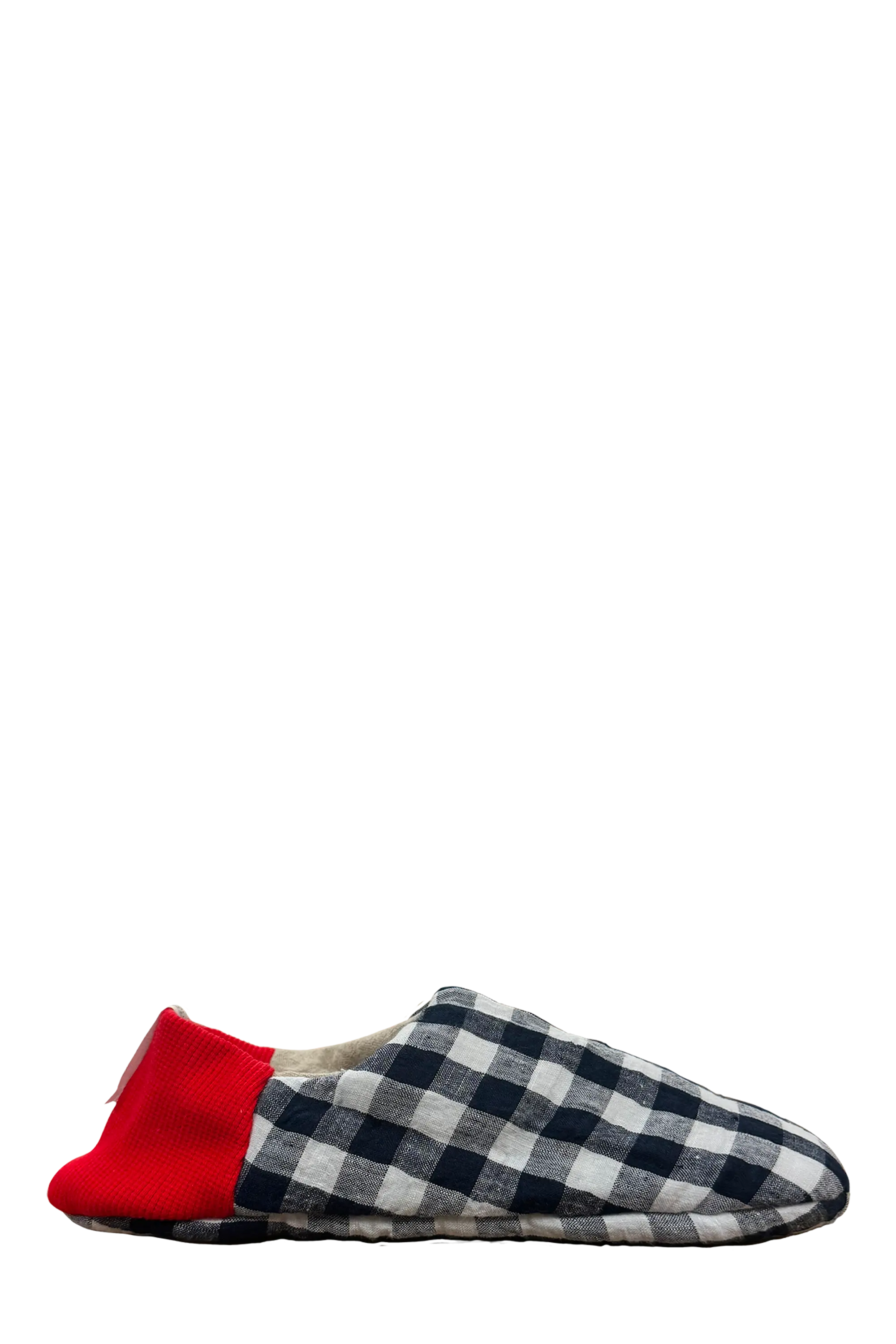 House Shoes Cozy Linen Gingham x Washed Linen