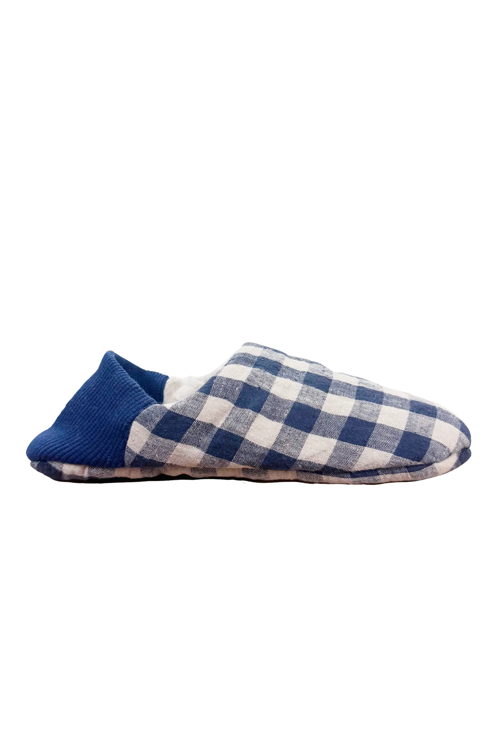 House Shoes Cozy Linen Gingham x Washed Linen