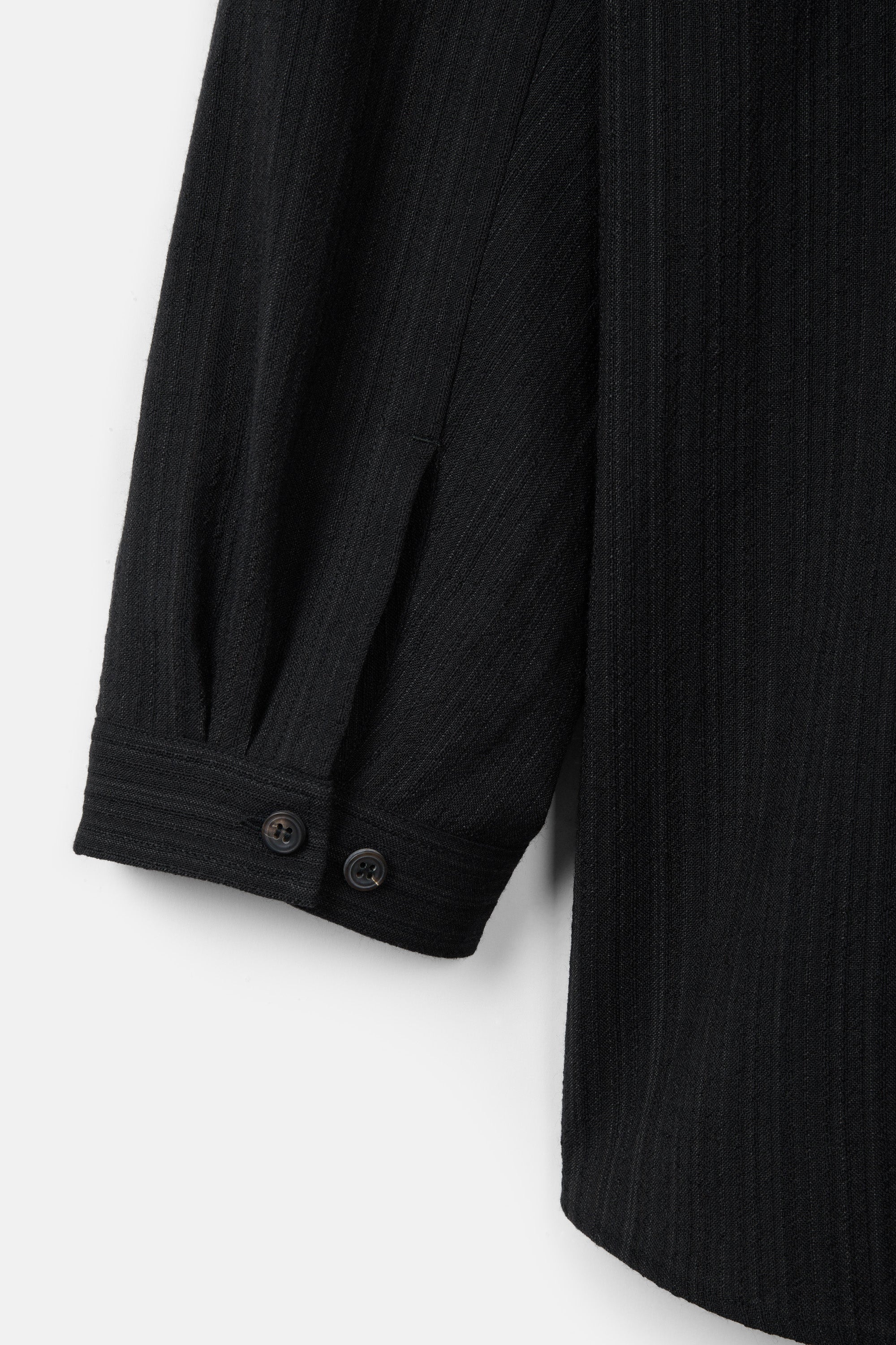 Dark Striped Regular Fit Wool Shirt