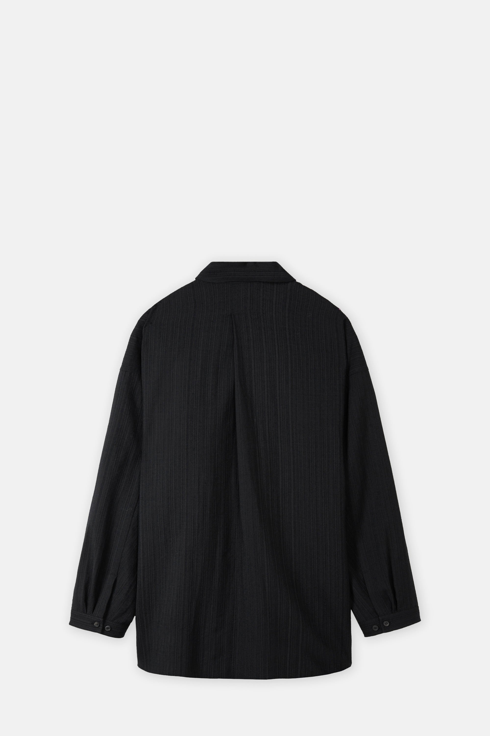 Dark Striped Regular Fit Wool Shirt