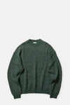 Green Wool Alpaca Crewneck Sweater