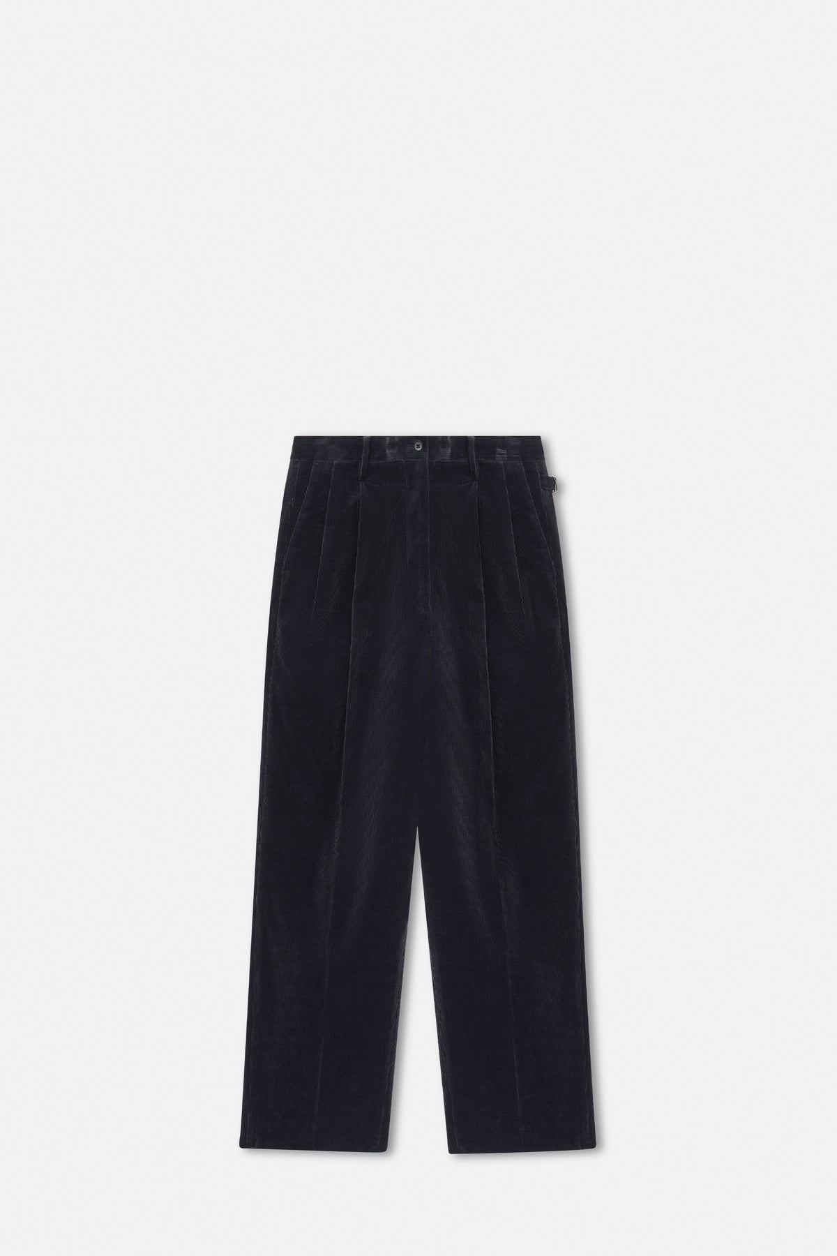 Cotton Corduroy Shoecut Navy Slacks