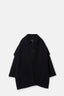 Black Virgin Wool Coat With Muffler
