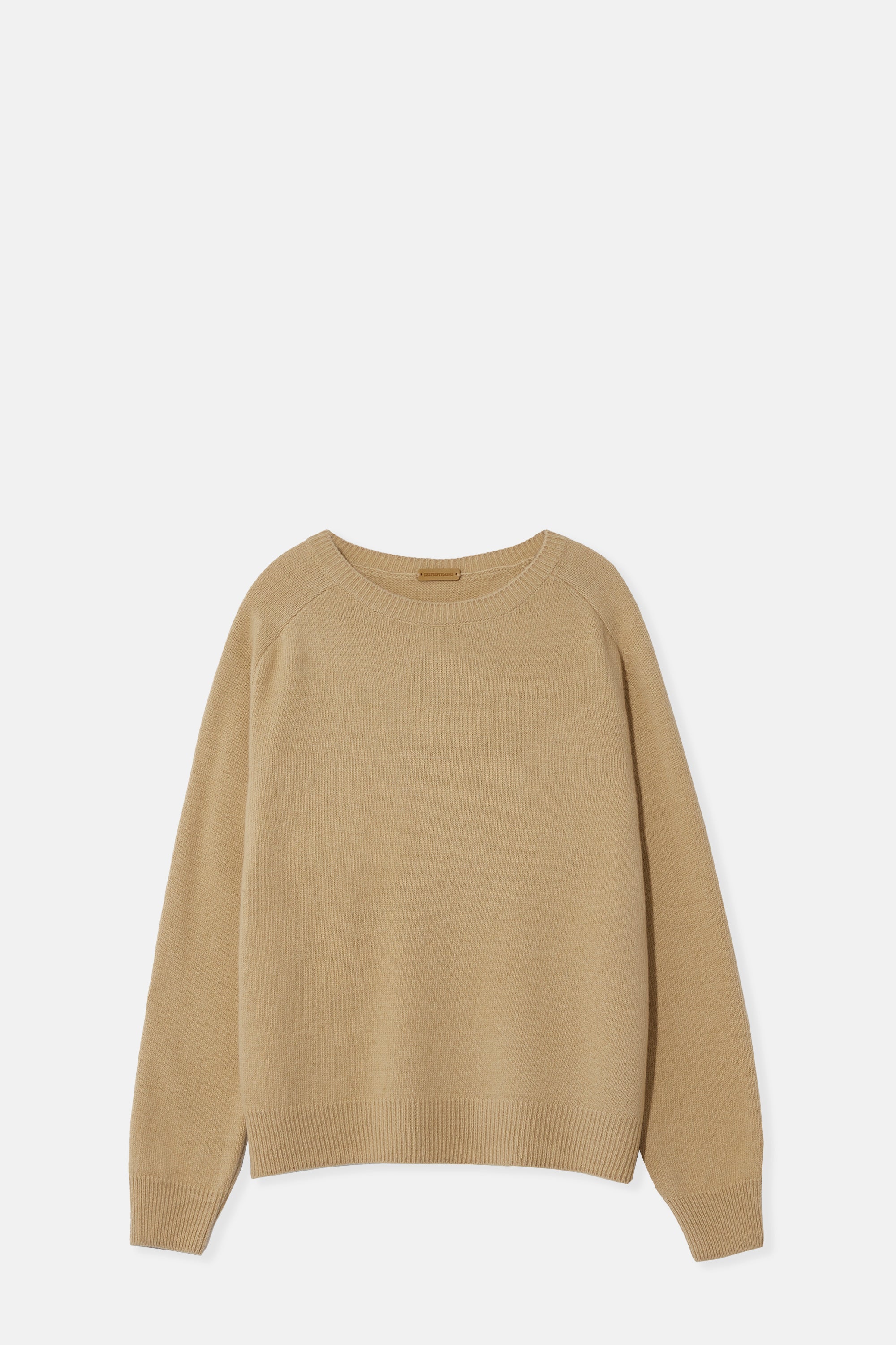 Camel Cashmere Blend Raglan Pullover
