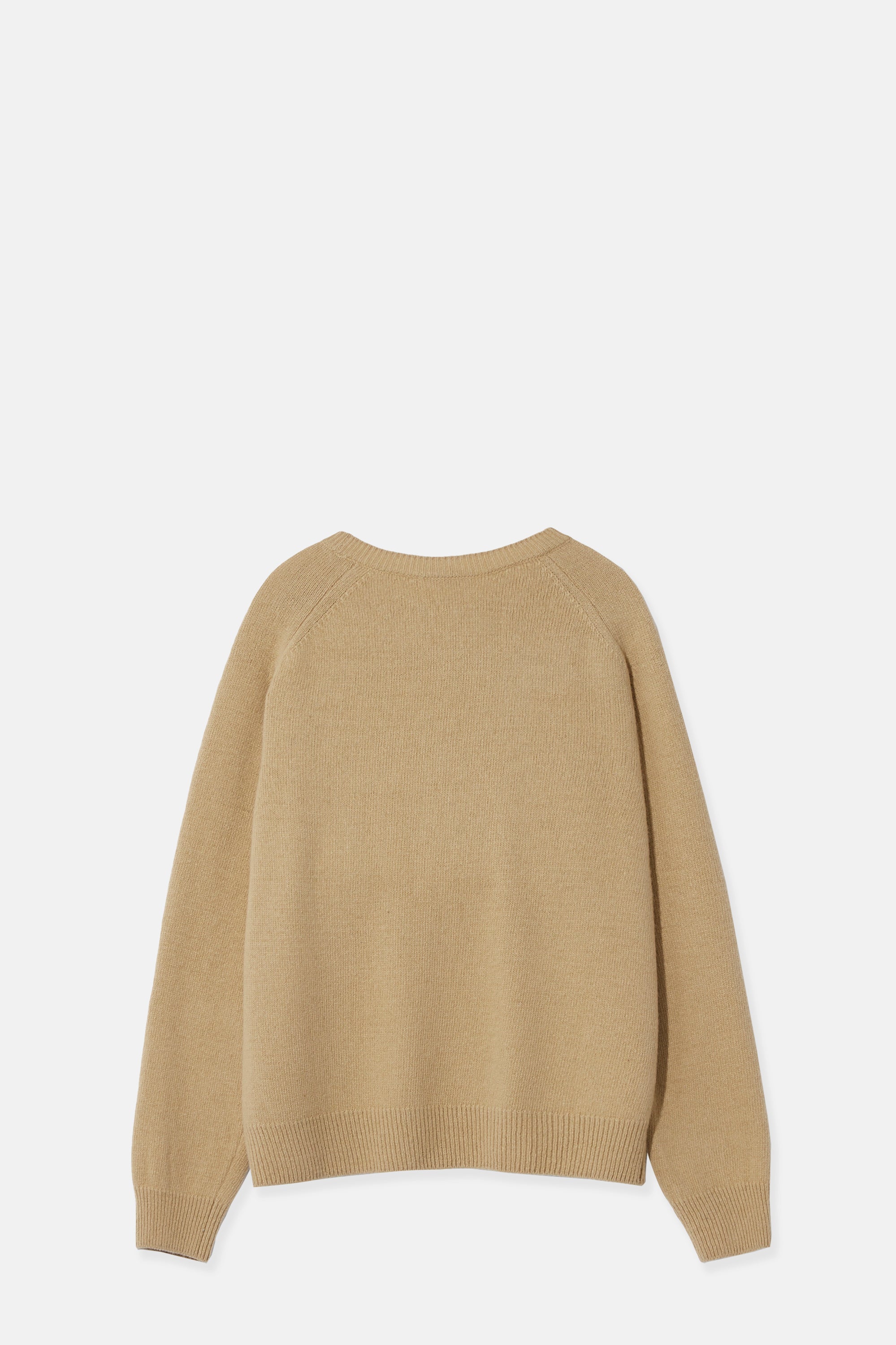 Camel Cashmere Blend Raglan Pullover
