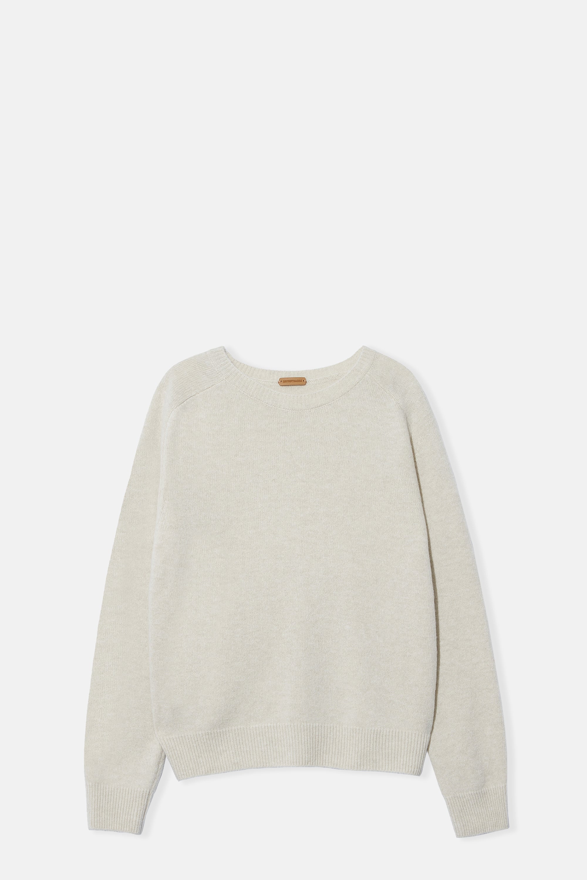 Oatmeal Cashmere Blend Raglan Pullover