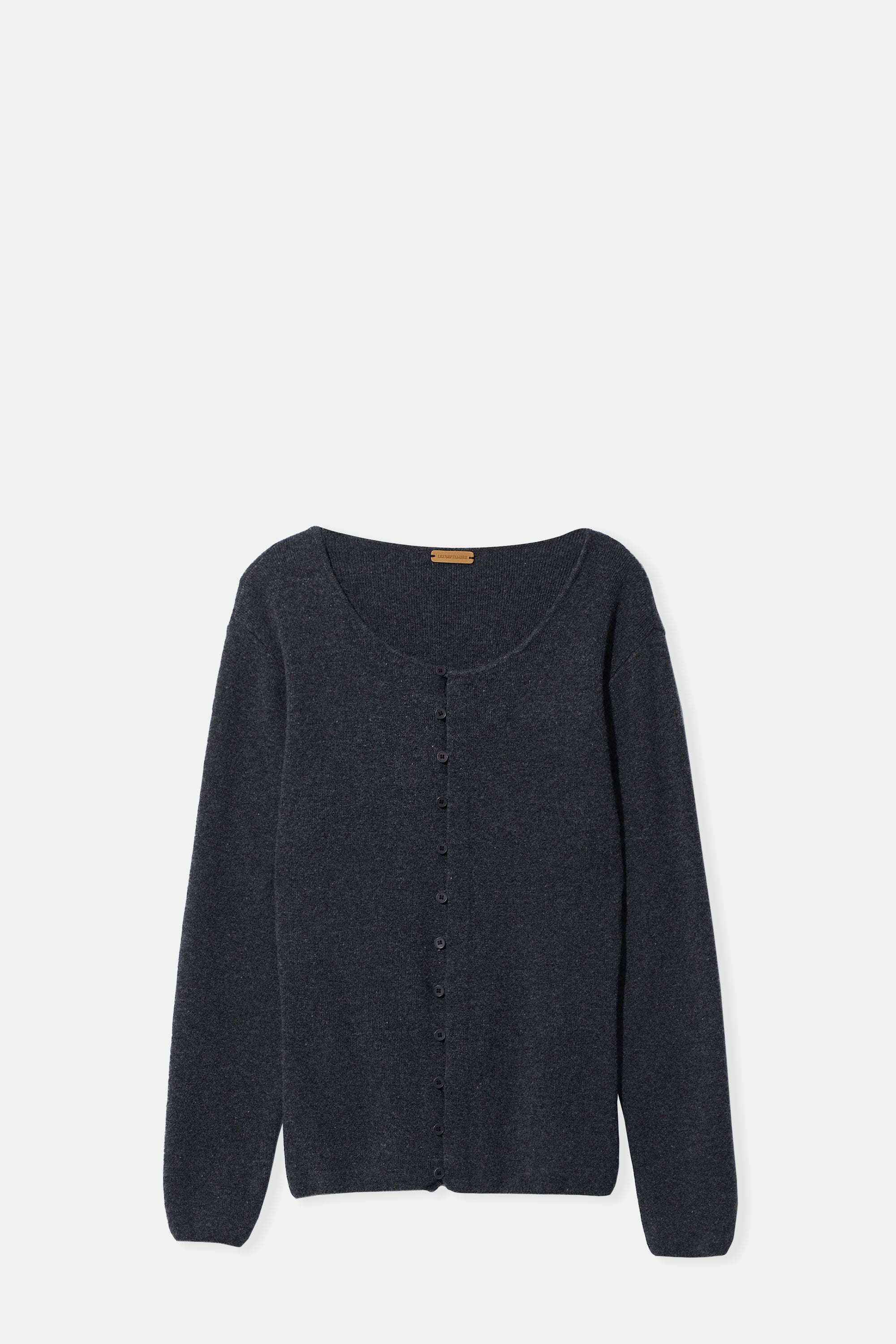 Charcoal Button Down Cardigan