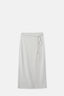 Gray String Straight Knit Skirt