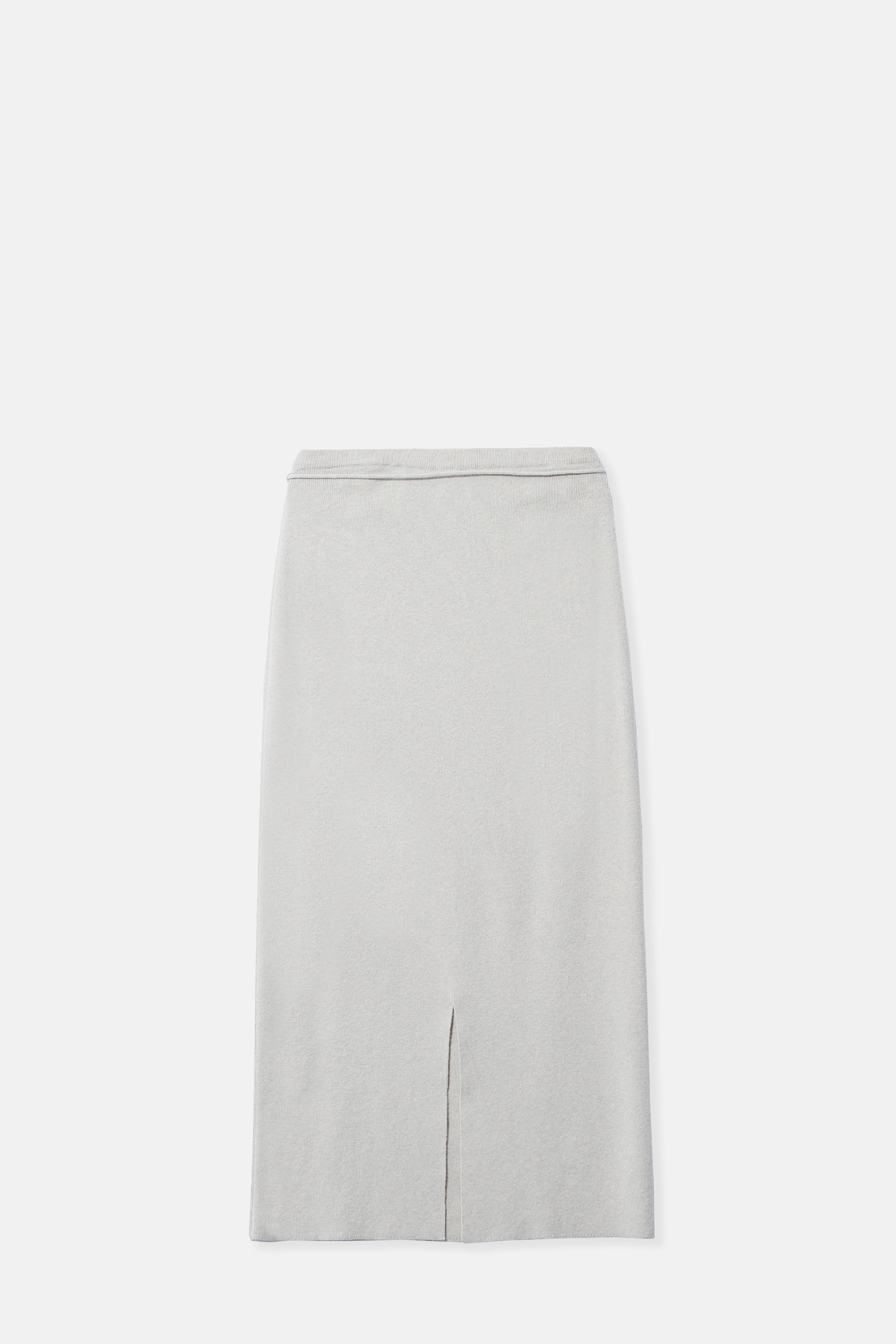 Gray String Straight Knit Skirt