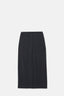 Charcoal Button Straight Knit Skirt