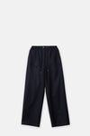 Navy Drawstring Easy Wool Trousers