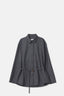 Gray Oversized Belted Shirt