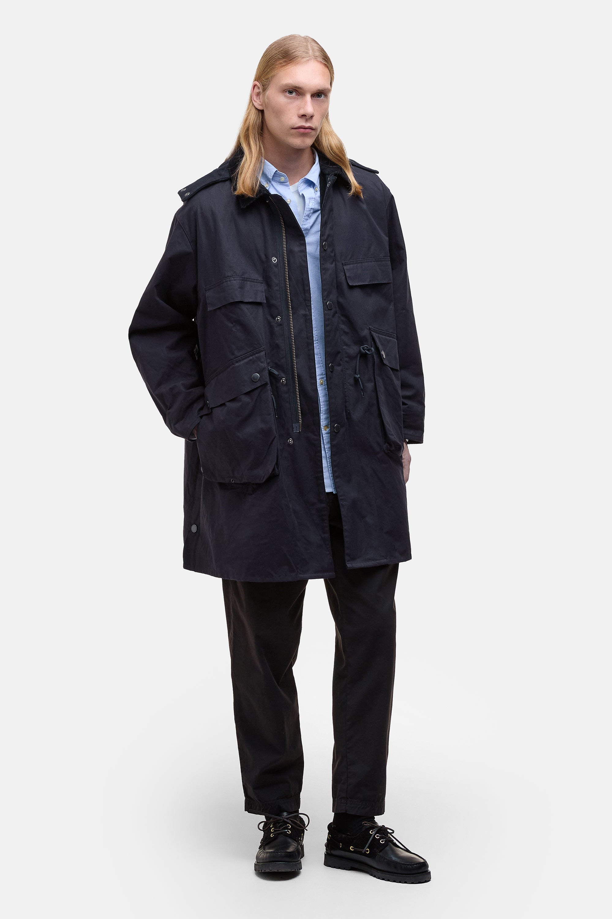 Dark Indigo Casual Field Coat