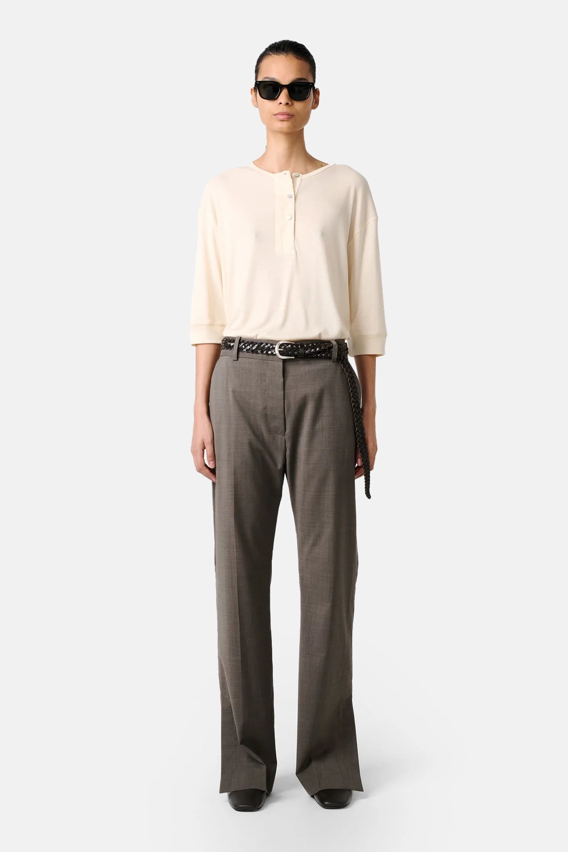Melange Mitra Pant With Hem Split