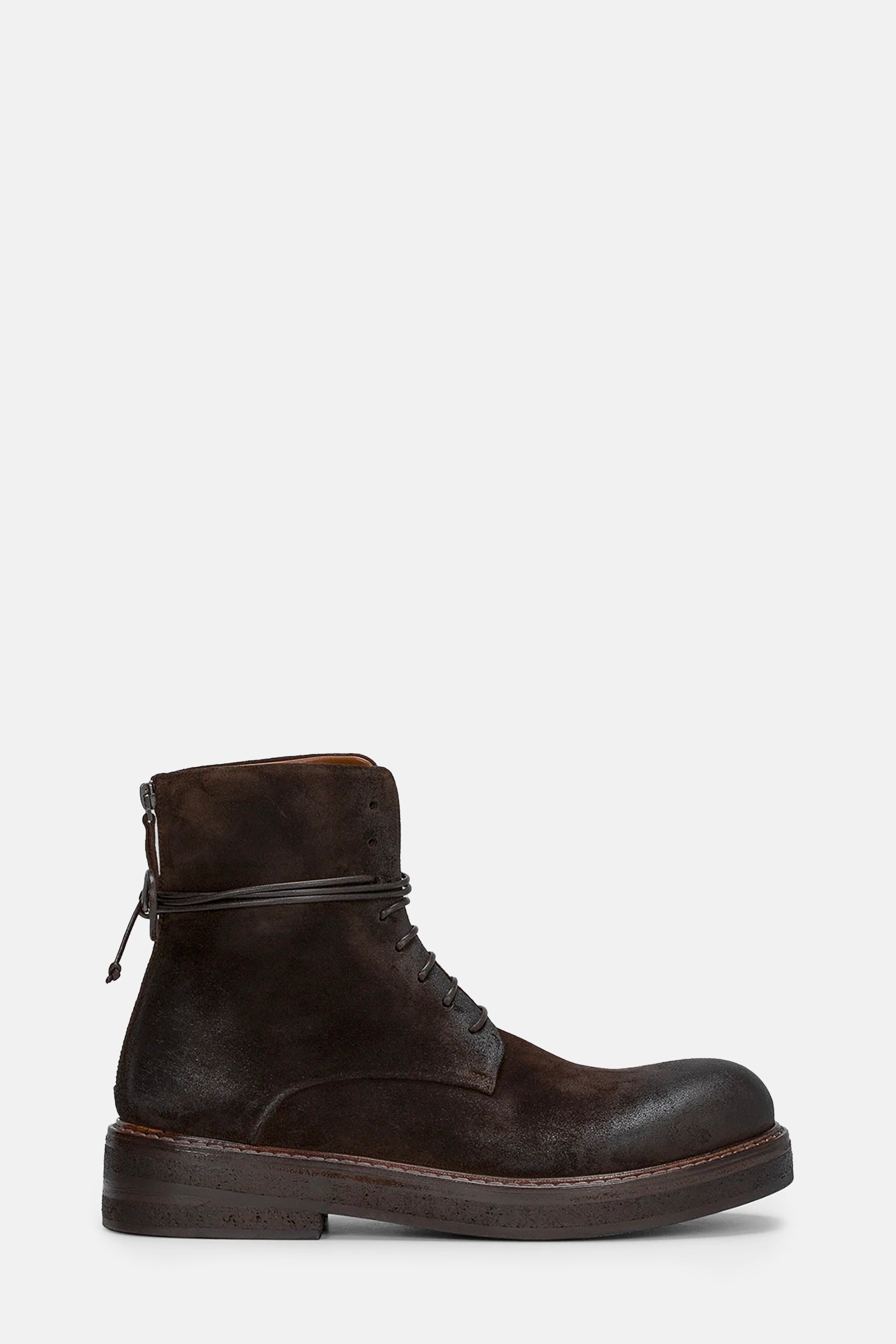 Parrucca Suede Dark Brown Combat Boots