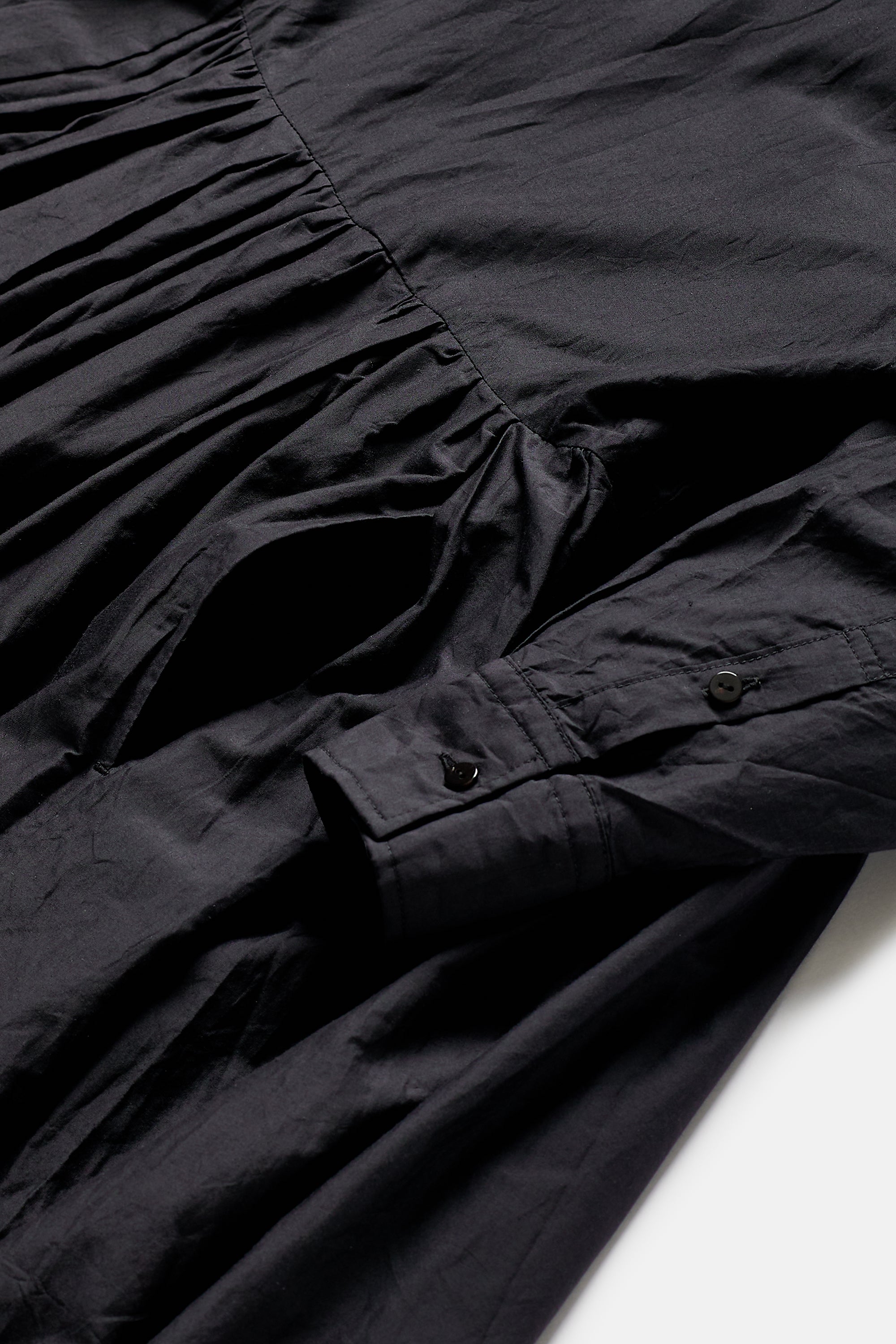 Random Pleated Baggy Shirt Dress