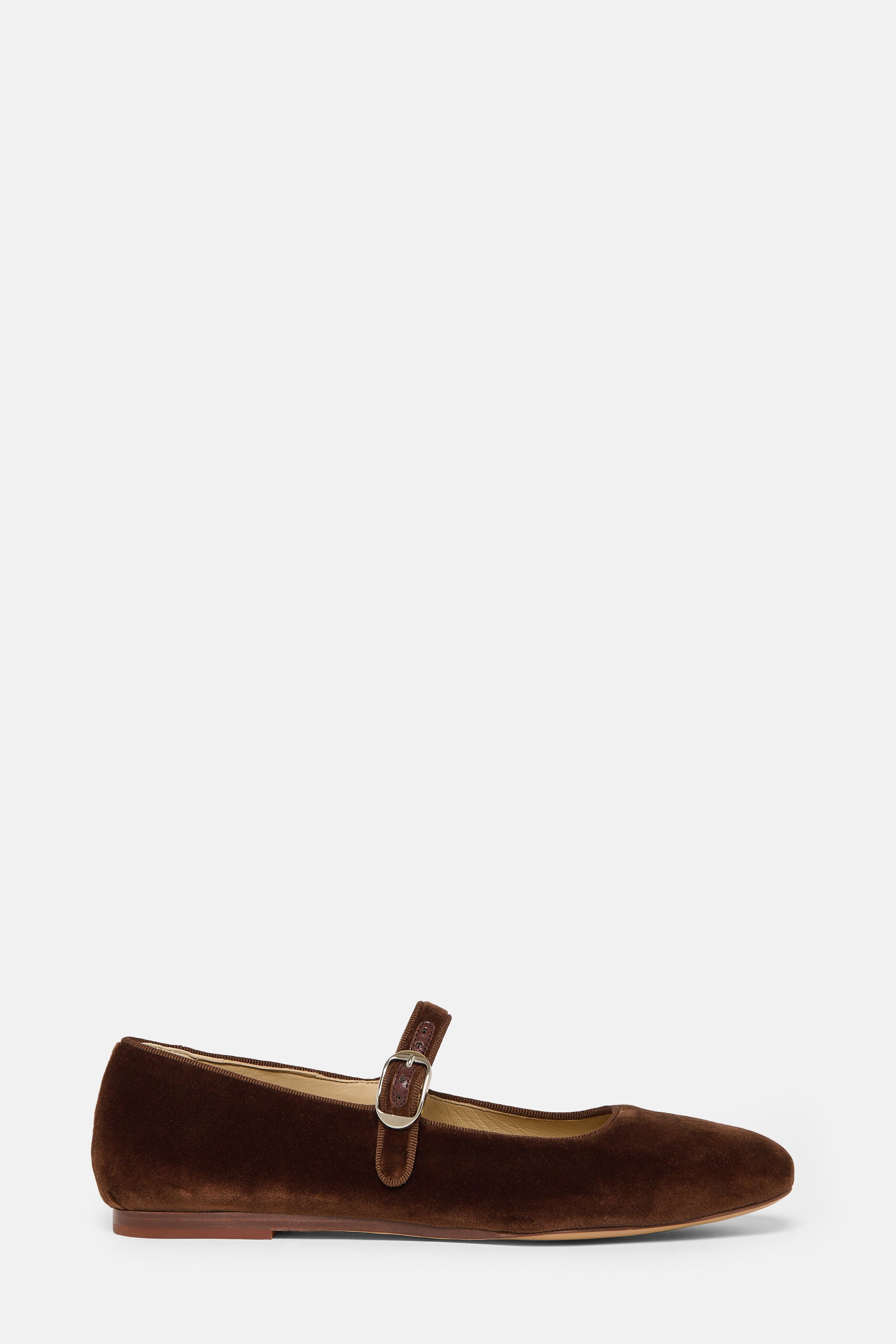 Date Brown Velvet Mary Jane