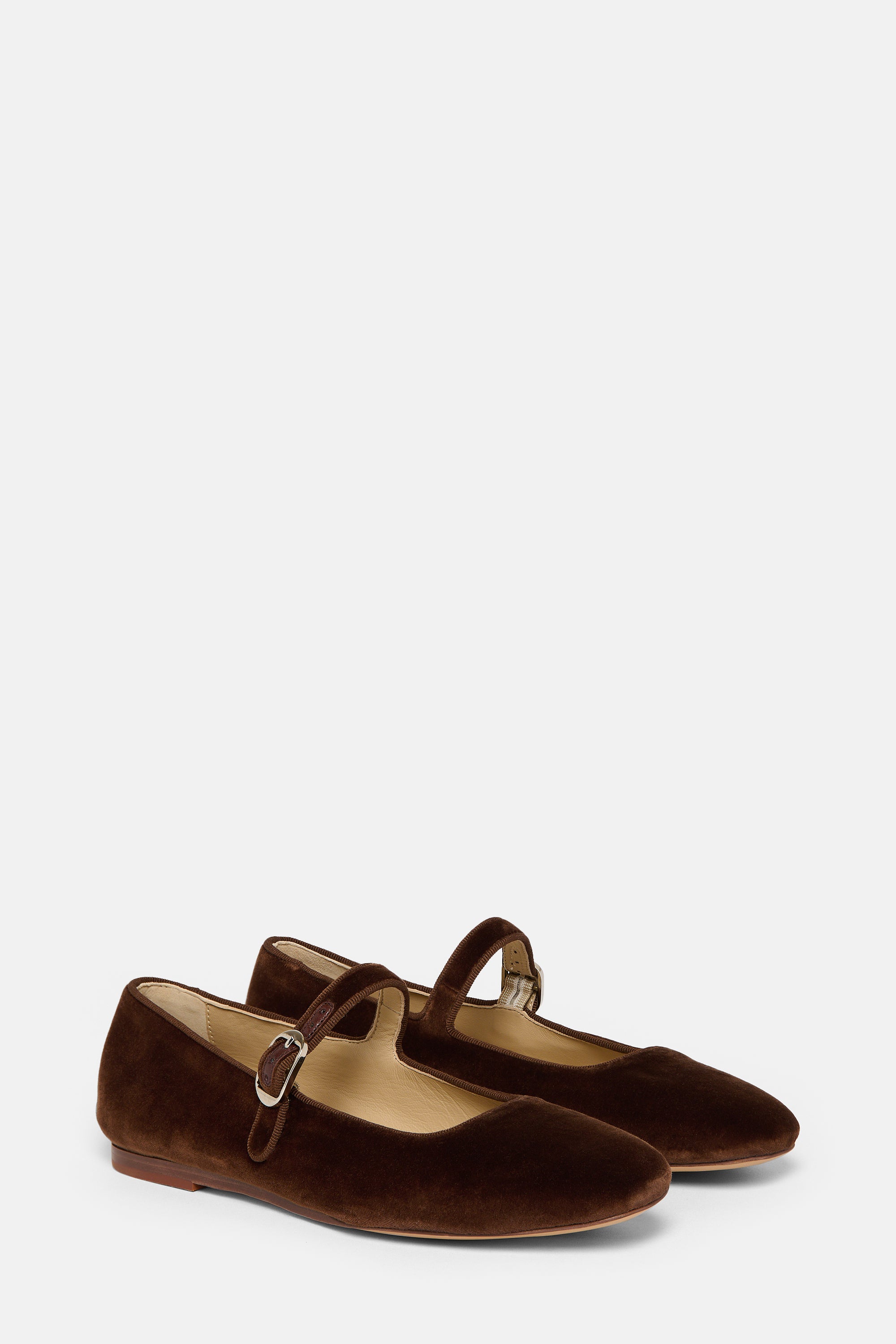 Date Brown Velvet Mary Jane