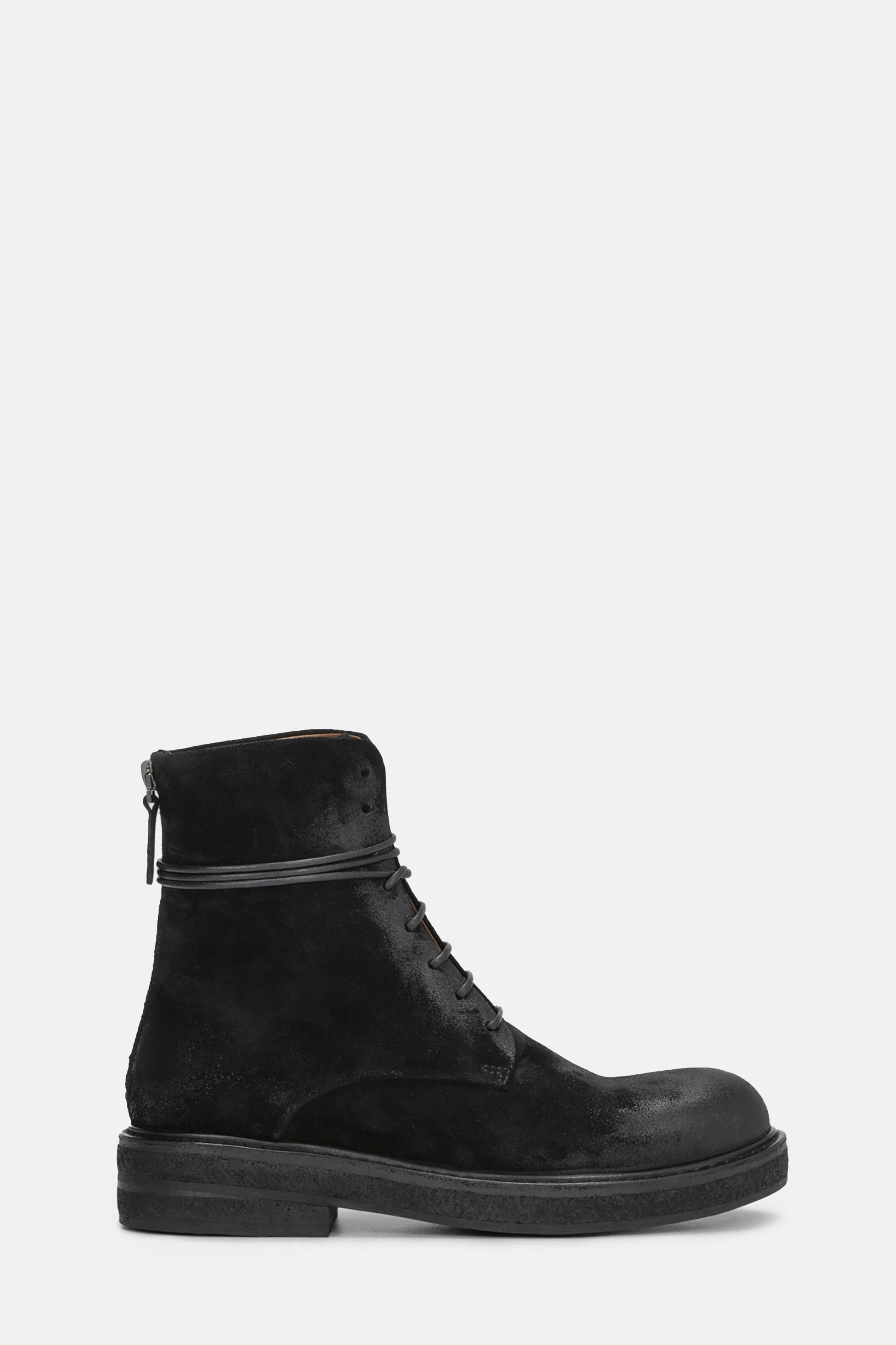 Parrucca Suede Black Combat Boots