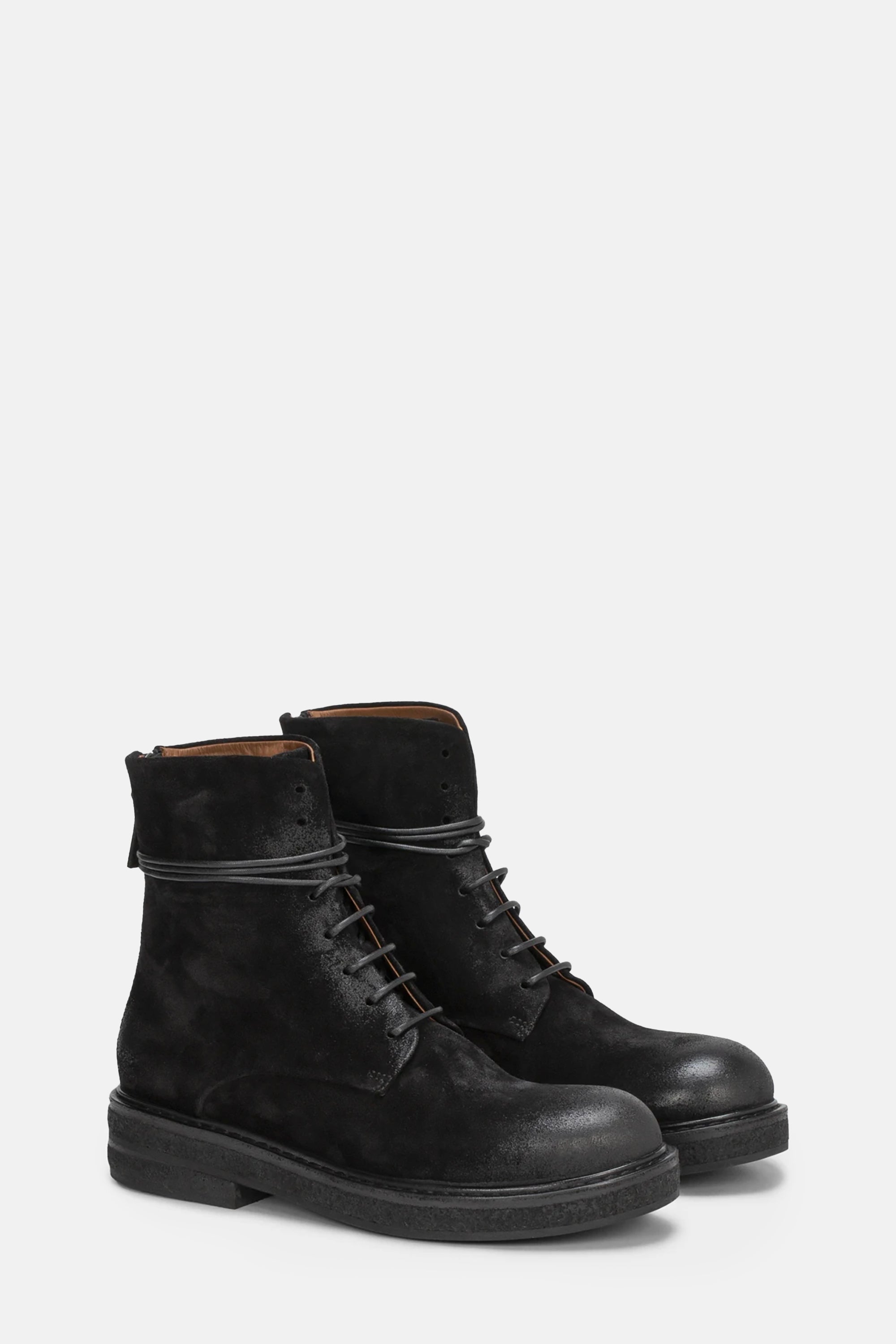 Parrucca Suede Black Combat Boots