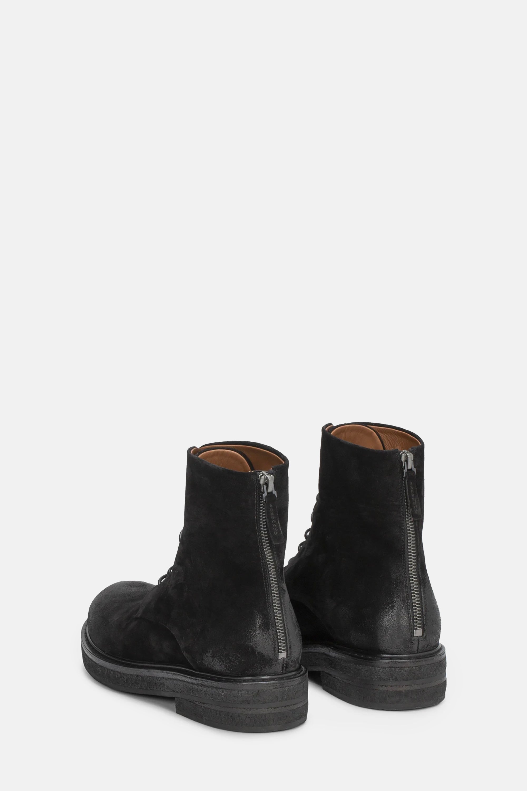 Parrucca Suede Black Combat Boots