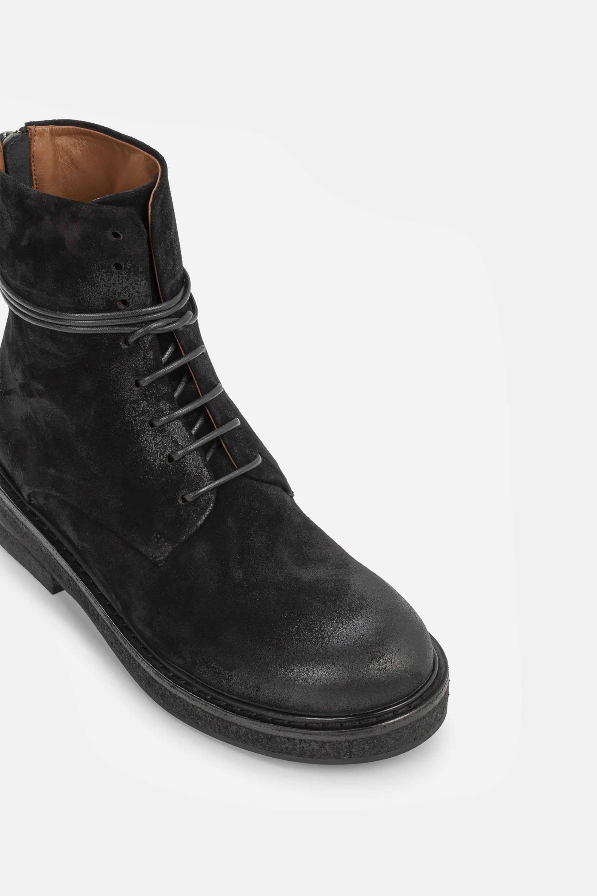 Parrucca Suede Black Combat Boots