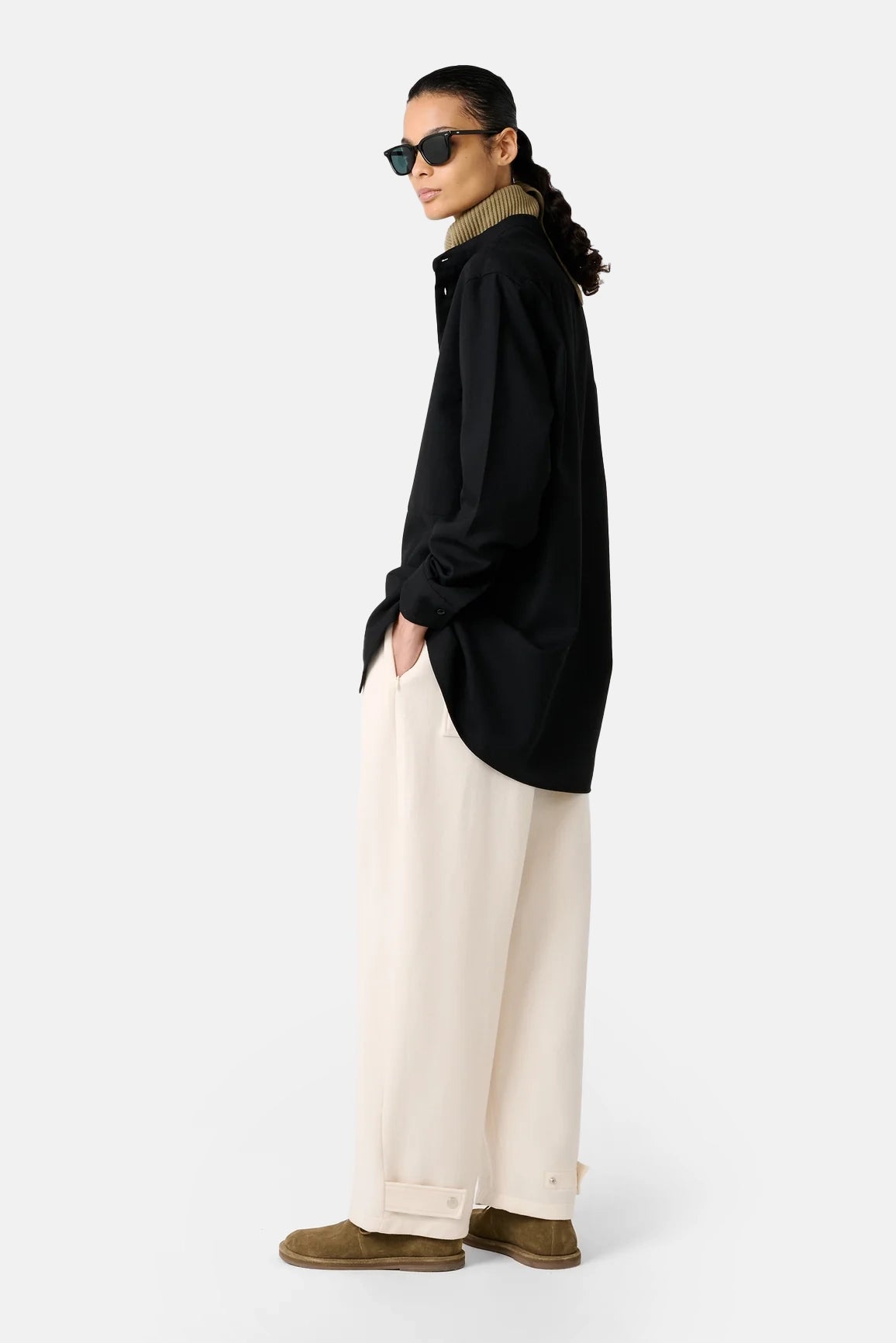 Black Noland Longline Shirt