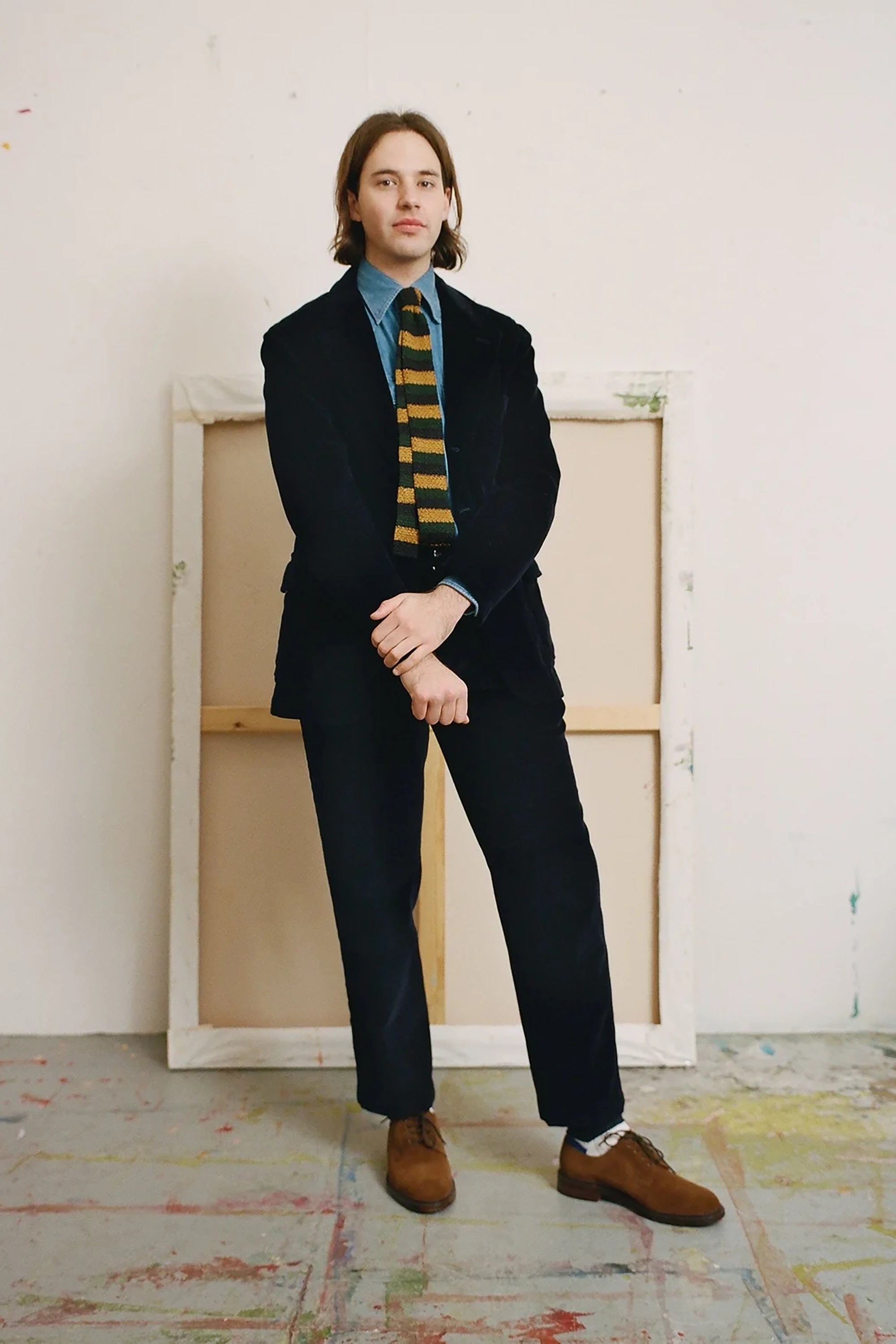 Navy Cotton Corduroy Games Trousers