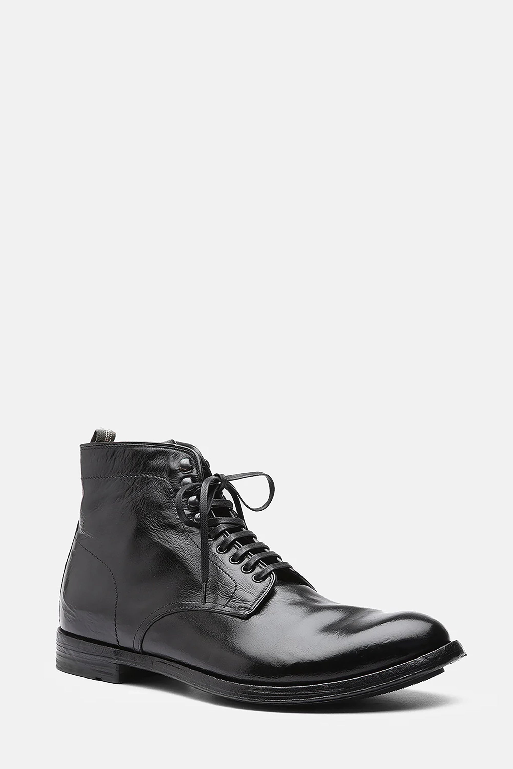 Black Leather Anatomia Ankle Boots