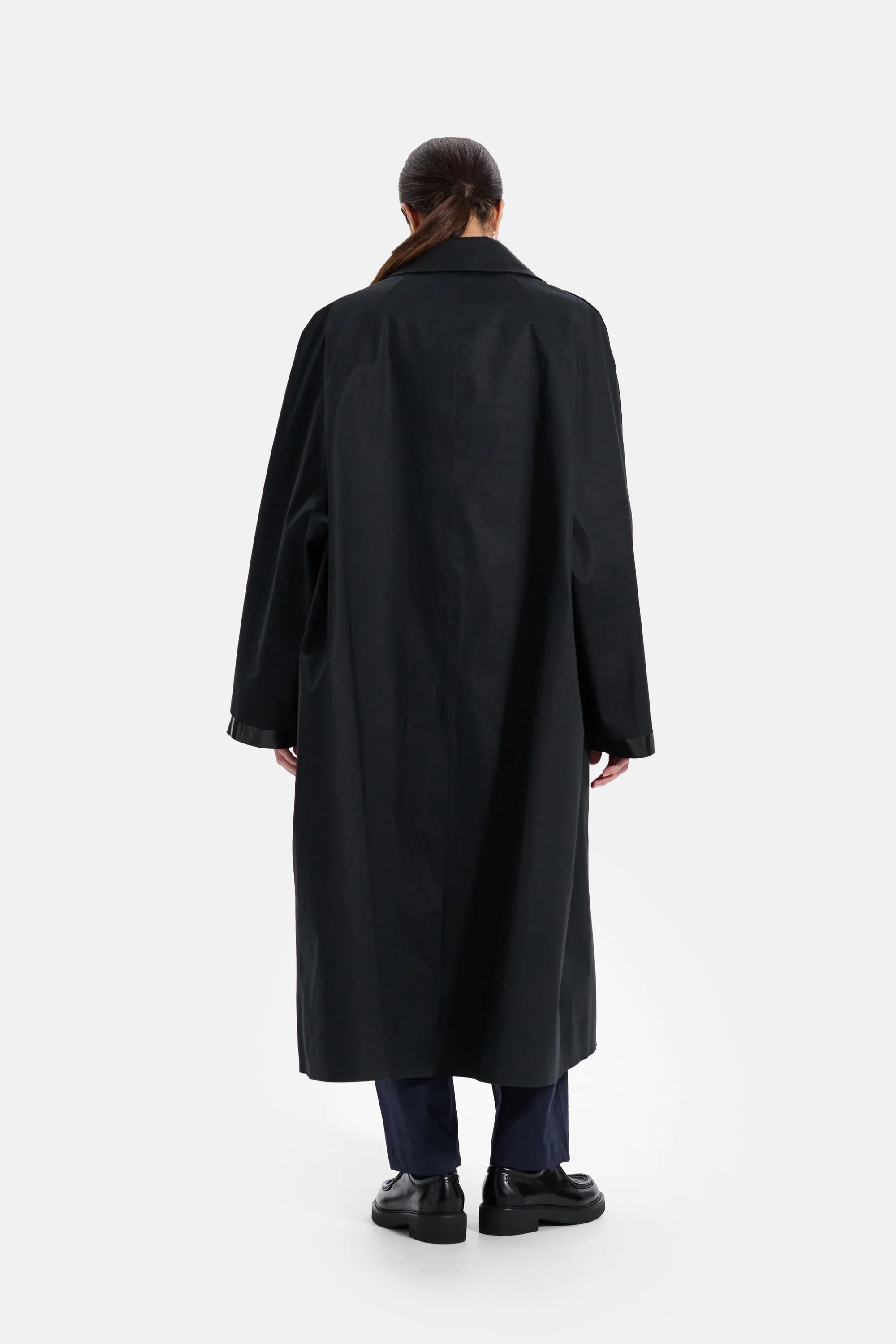 Black Ettrick Rubberised Long Coat